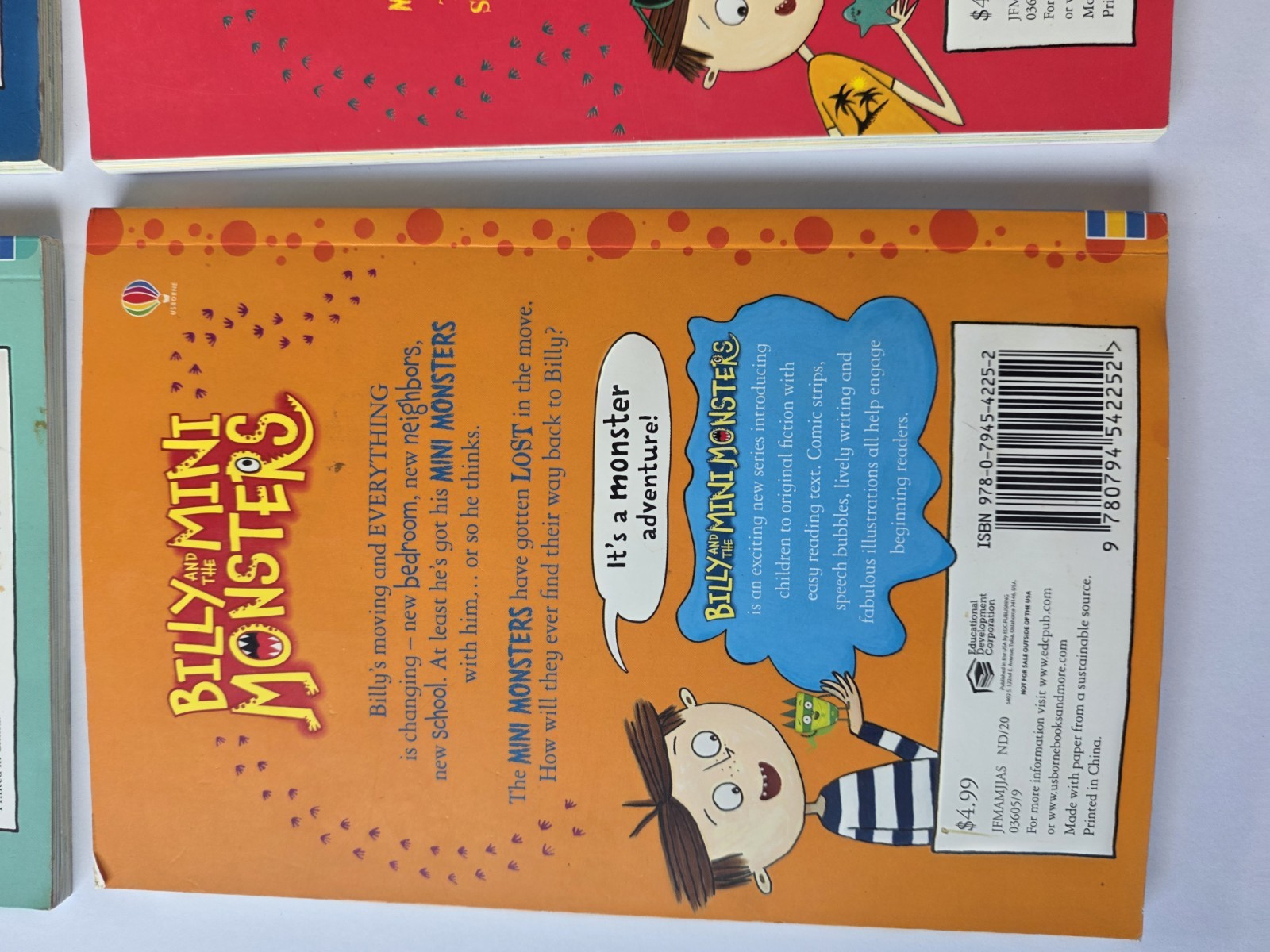 Usborne Billy And The Mini Monsters Books by Zanna Davidson- Lot of 9 VGC PB