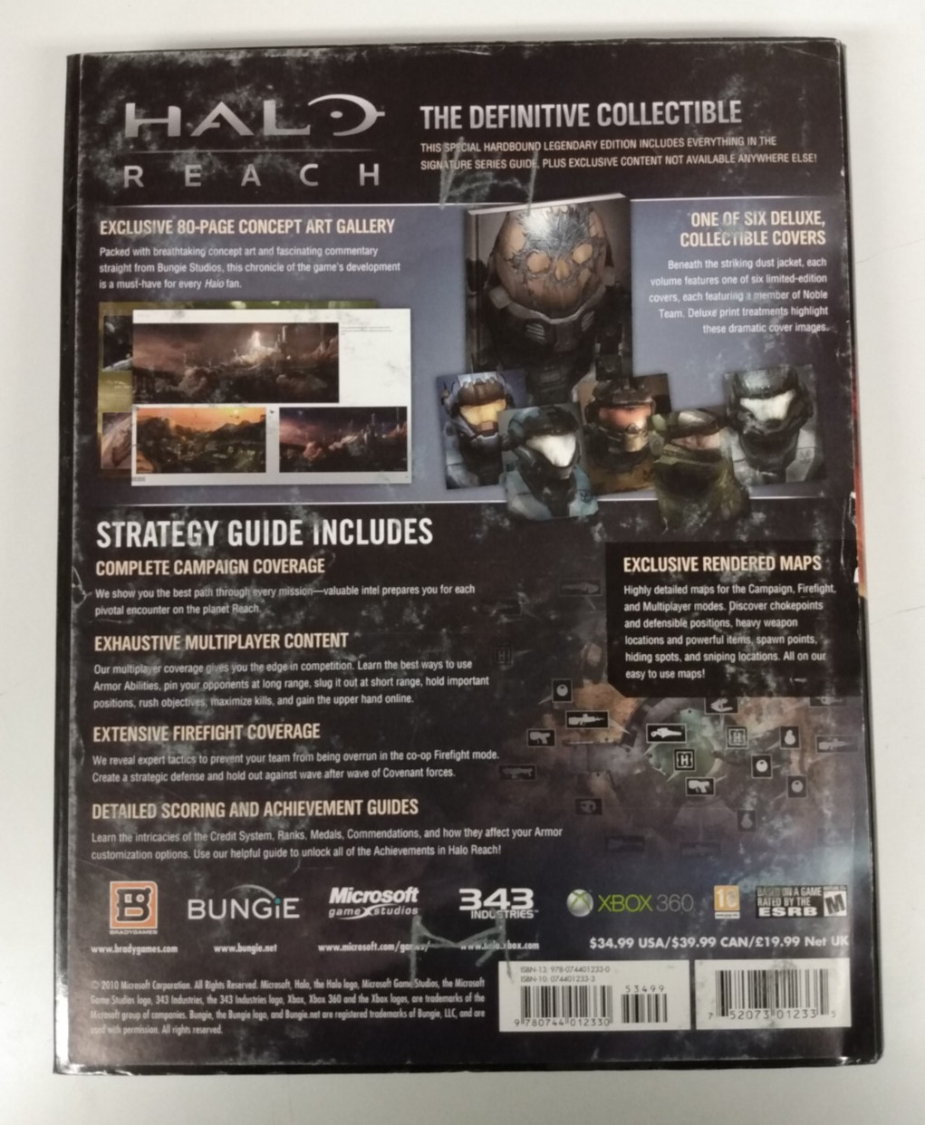 Halo Reach Legendary Edition Official Strategy Guide Brady with Dust Jacket