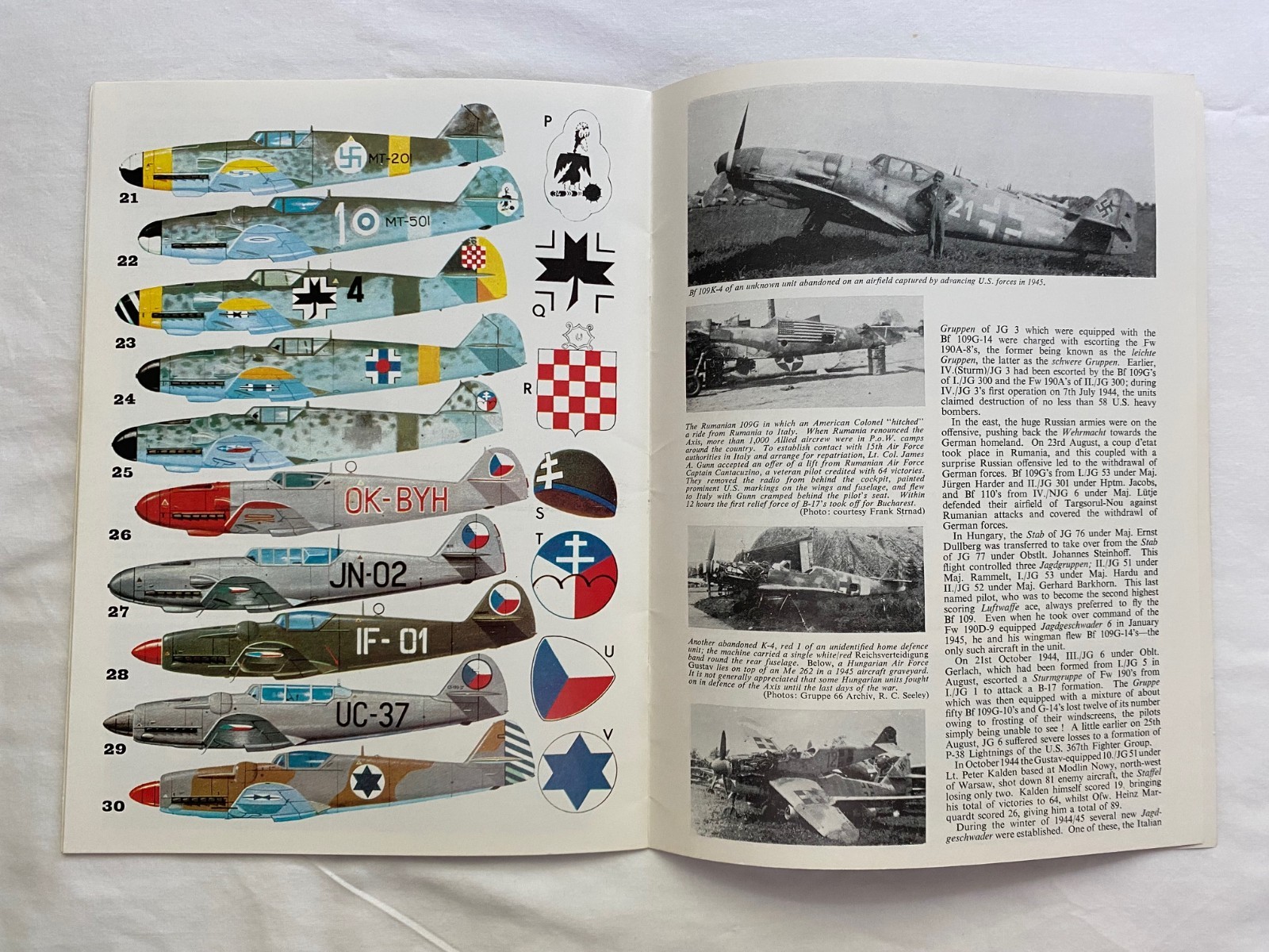 Messerschmitt Bf 109G Profile Aircraft publications #113 1982 FREE US SHIPPING!