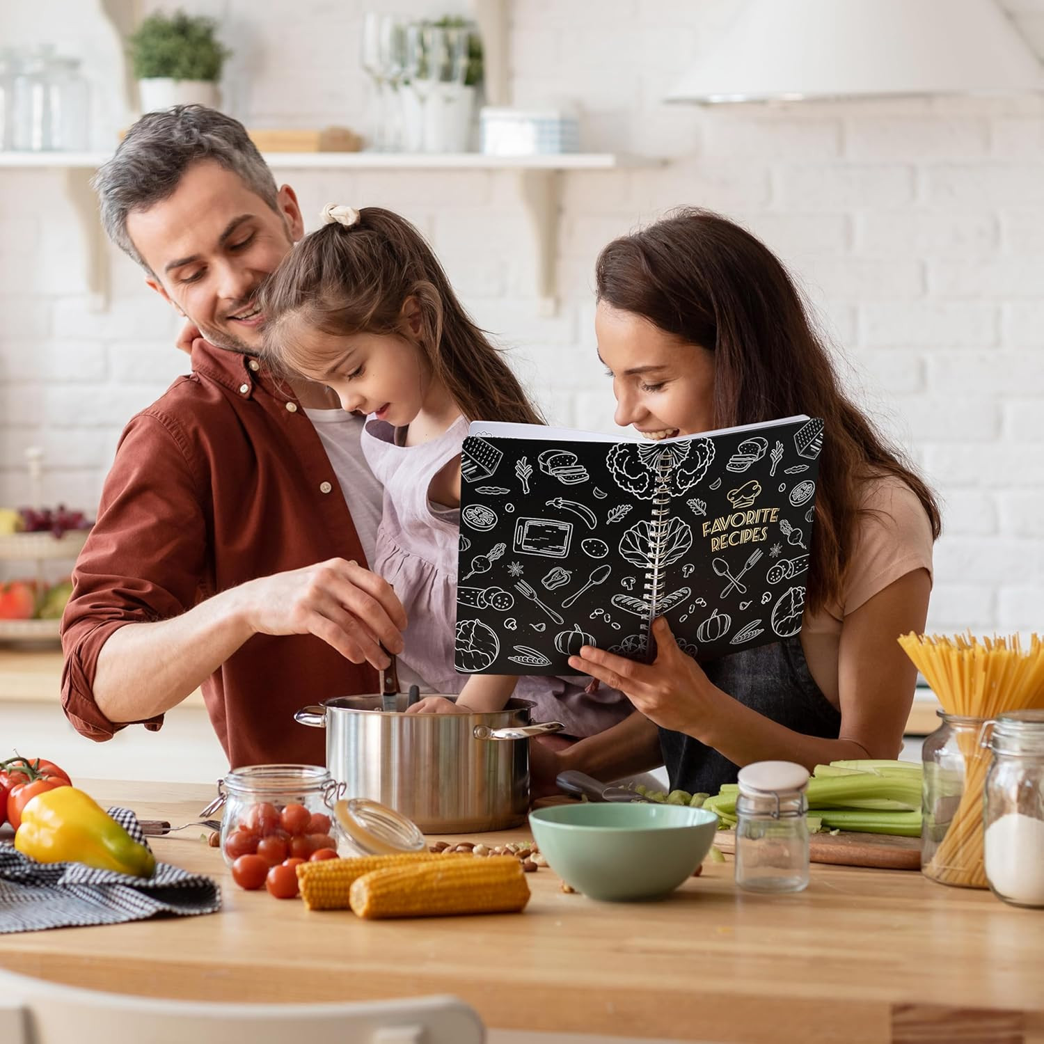 Elegant Recipe Book for 100+ Cherished Meals, Spacious 8.5 x 11 Notebook to Writ