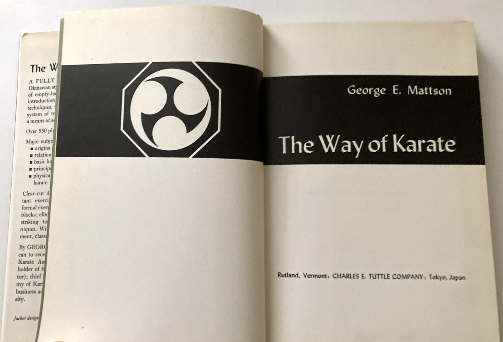 VTG The Way of Karate George E Mattson HC DJ 1st Ed 1963 1974 Print Martial Arts