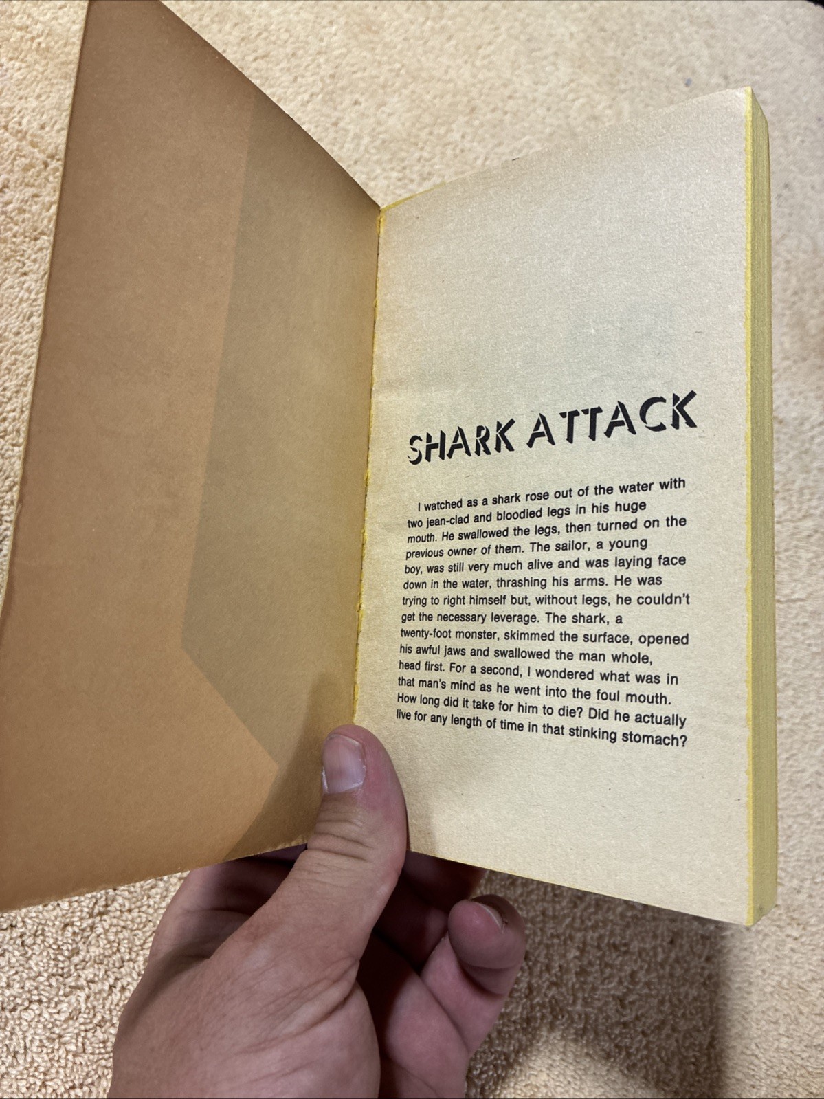 Killer Sharks: The Real Story by Brad Matthews Vintage 1977 PB Shark Book V RARE