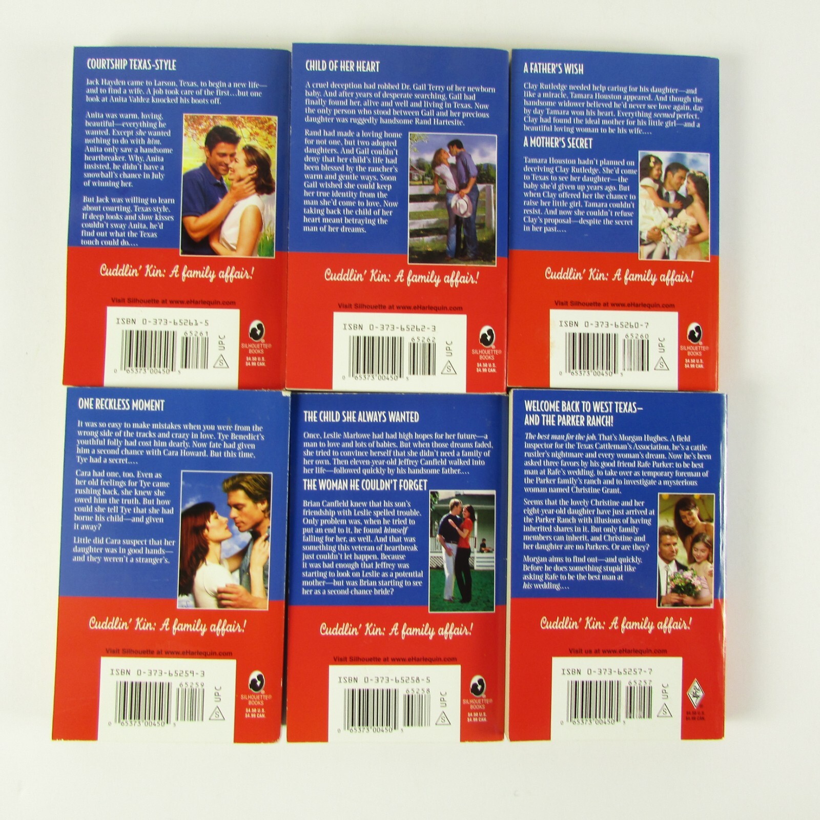 Lot of 6 Vintage Texas Love Stories Cuddlin ‘Kin Paperback Books