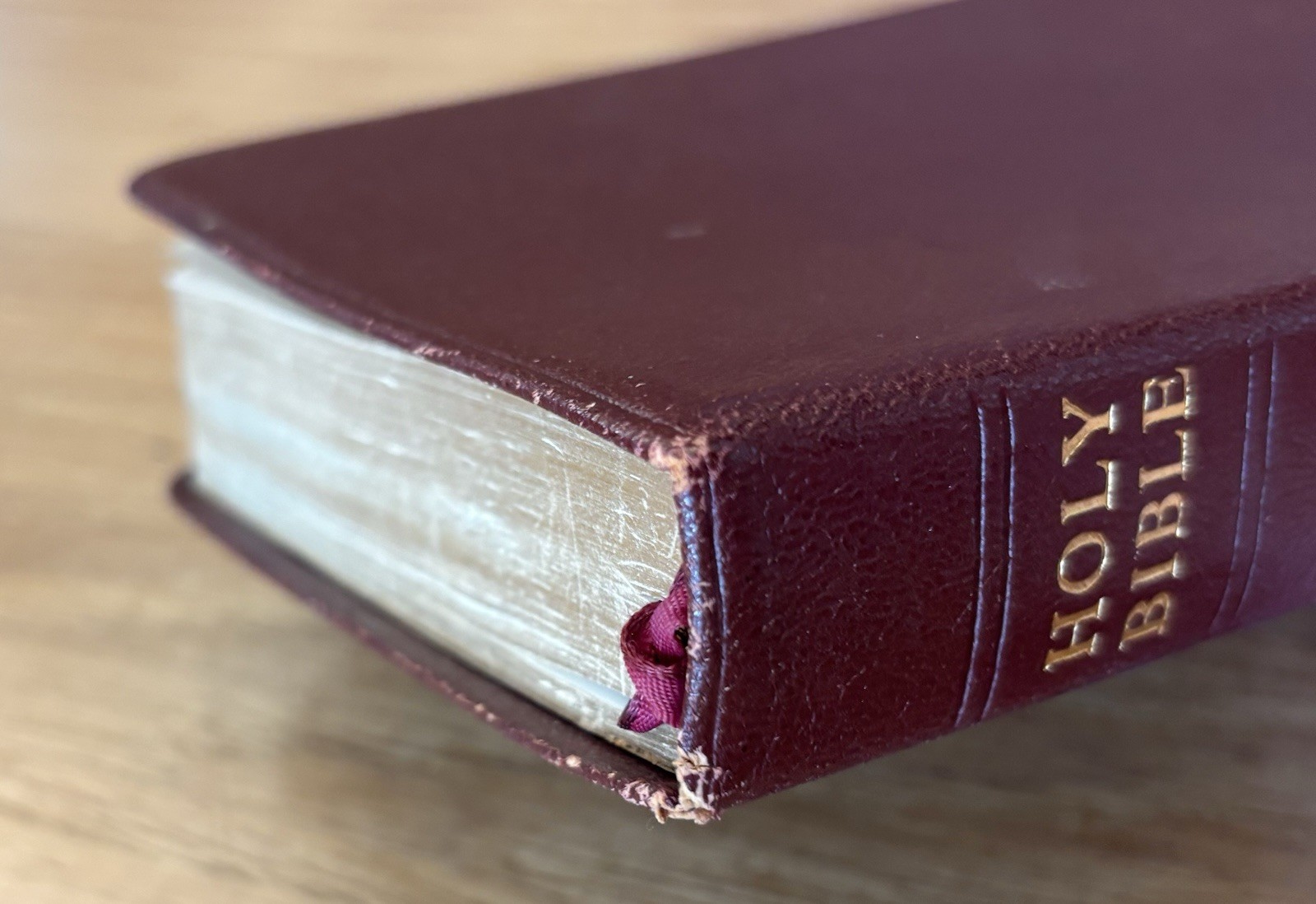Oxford Self Pronouncing Bible KJV Burgundy Leather Index Tabs Topaz India Paper