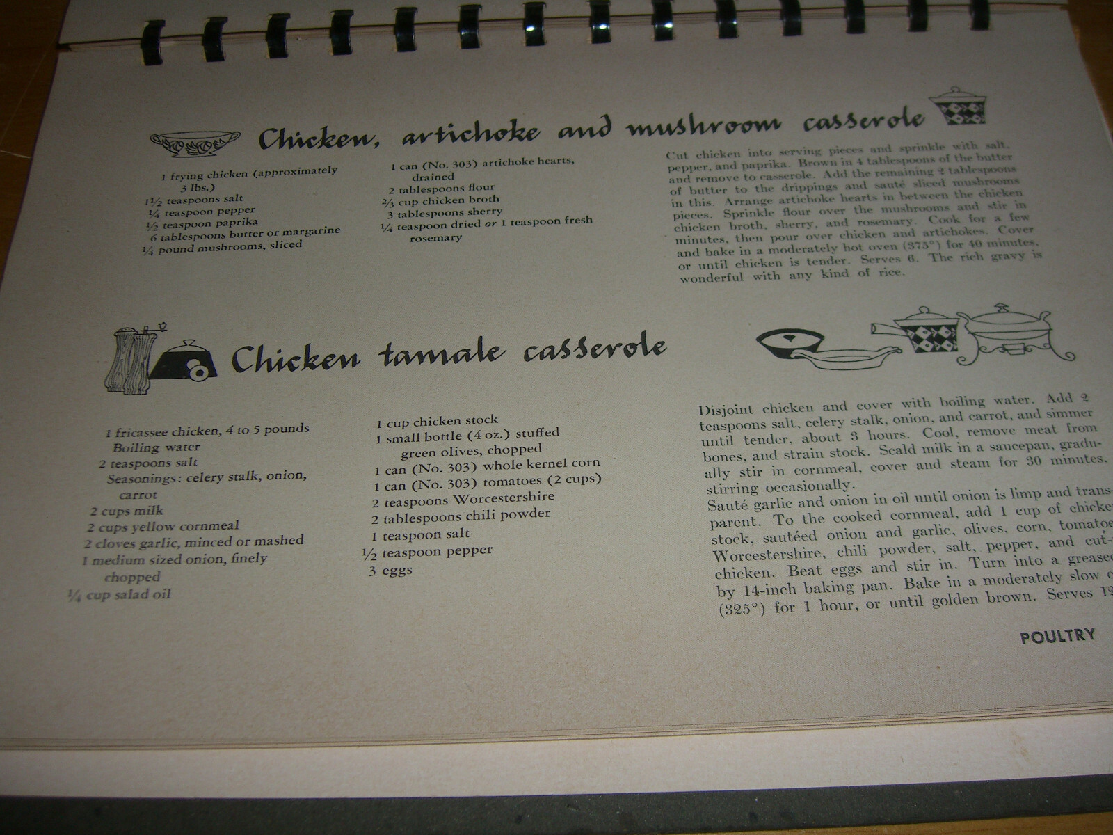 Cooking With Casseroles Cookbook by Sunset Magazine HC 1959