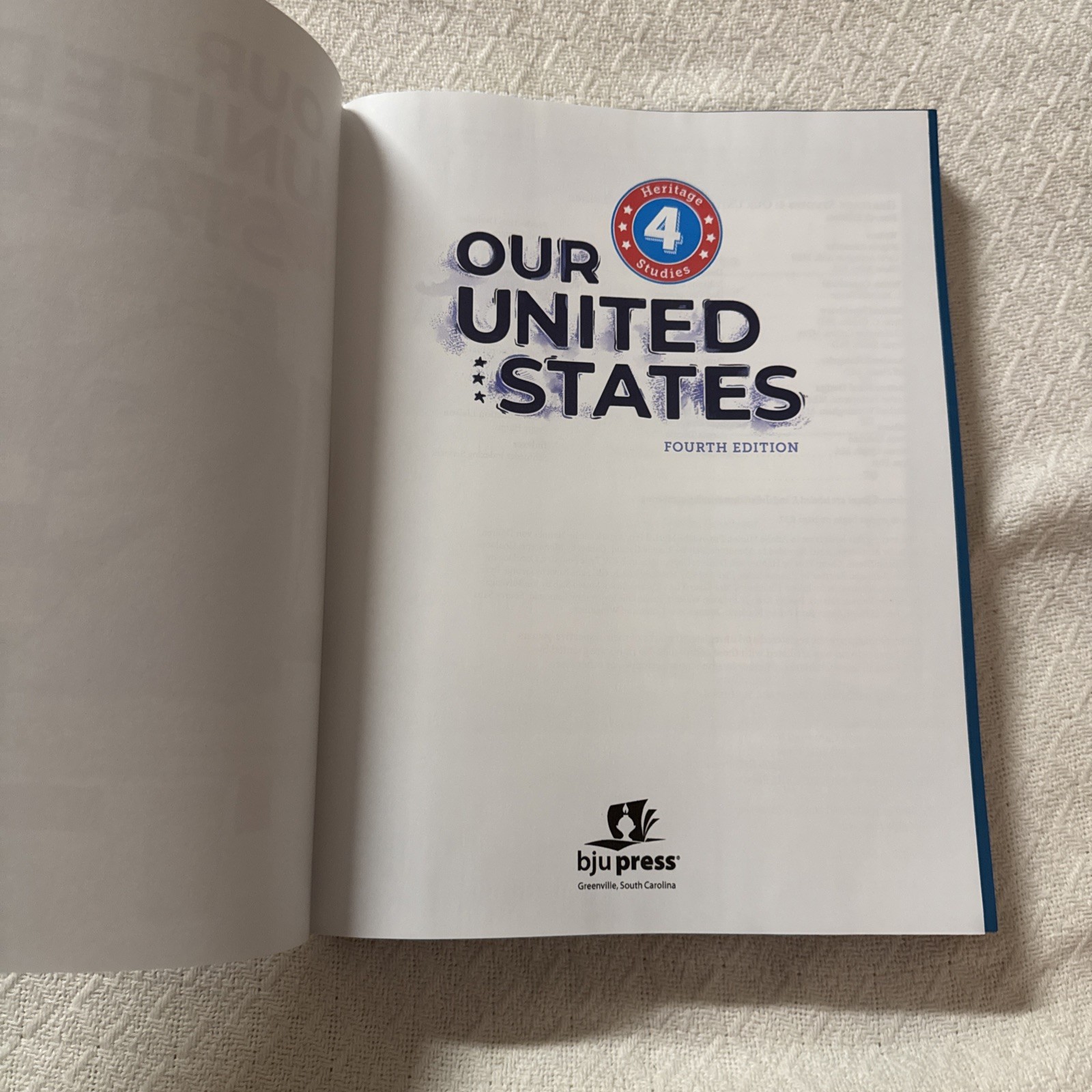 BJU Press 2024 Our United States Textbook + Activities Book | Heritage Studies