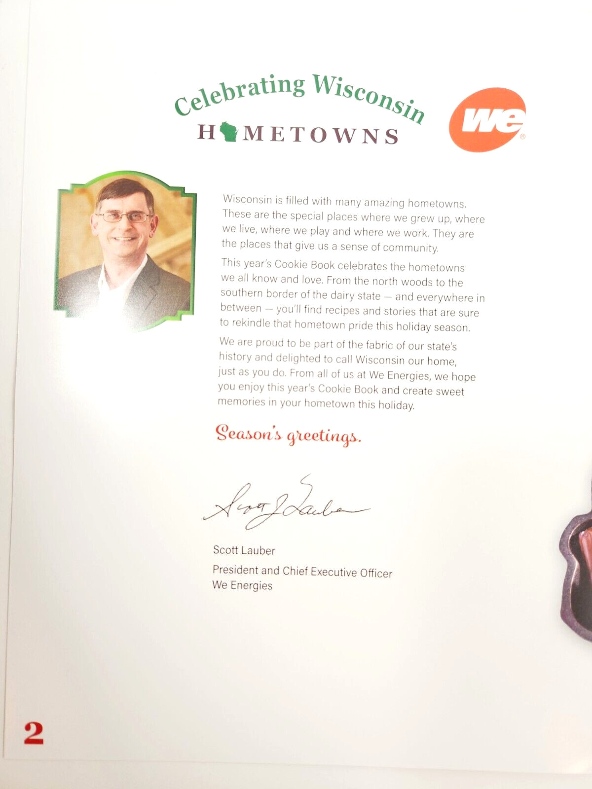 WE Energies 2022 Cookie Book Of Wisconsin Hometown Favorites 38 Recipes 27 Pages