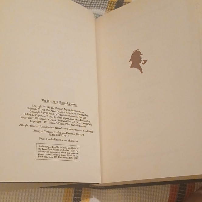 Arthur Conan Doyle—The Return of Sherlock Holmes (1991) HC Reader’s Digest Illus