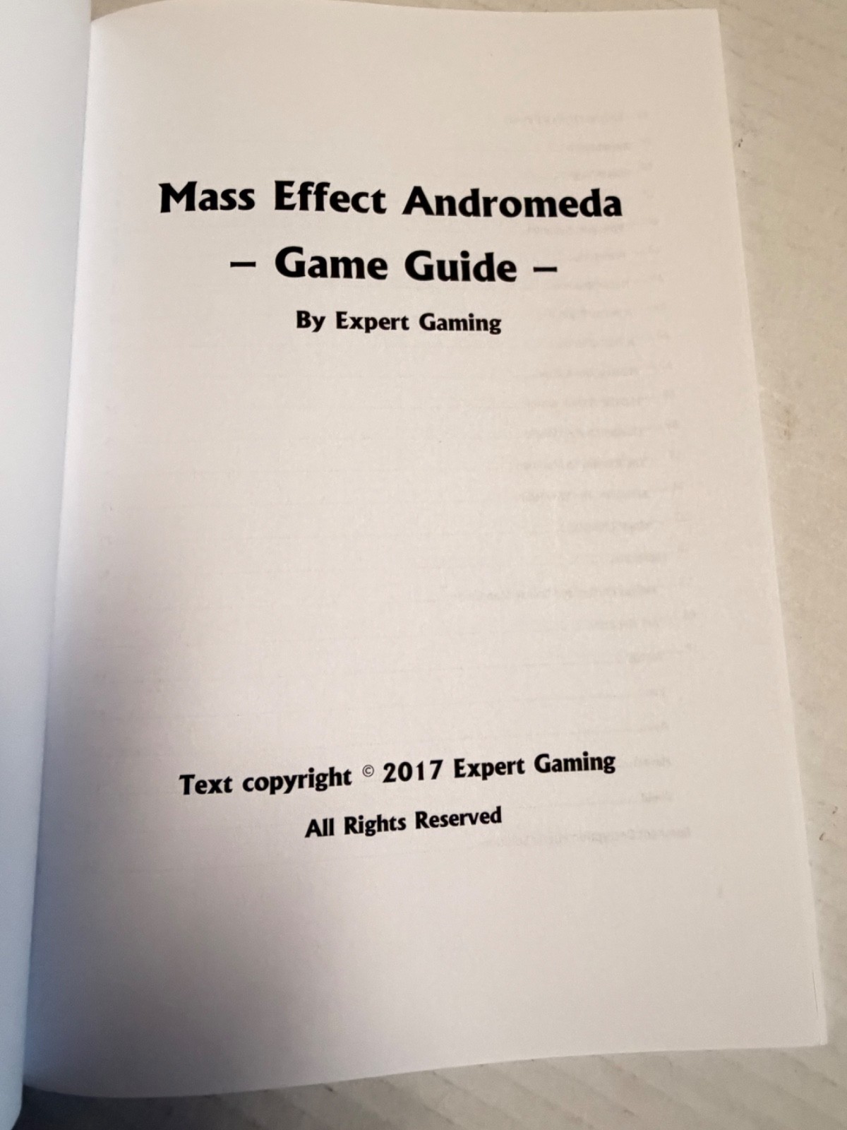 Mass Effect Andromeda Game Guide Expert Gaming OOP 2017 PS4 XBOX Playstation 4