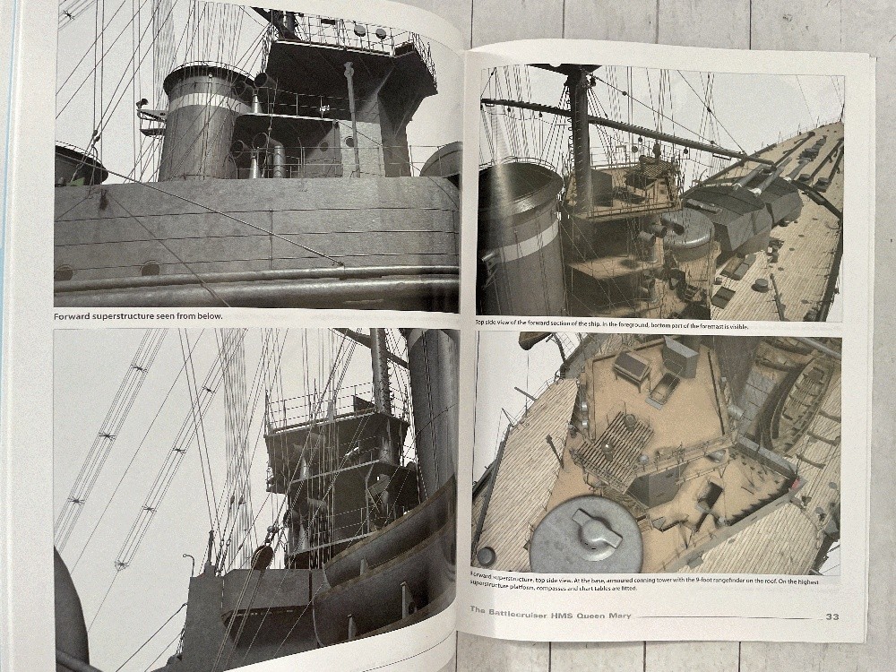 The Battlecruiser HMS Queen Mary Super Drawings in 3D Scale Models SC Full-color