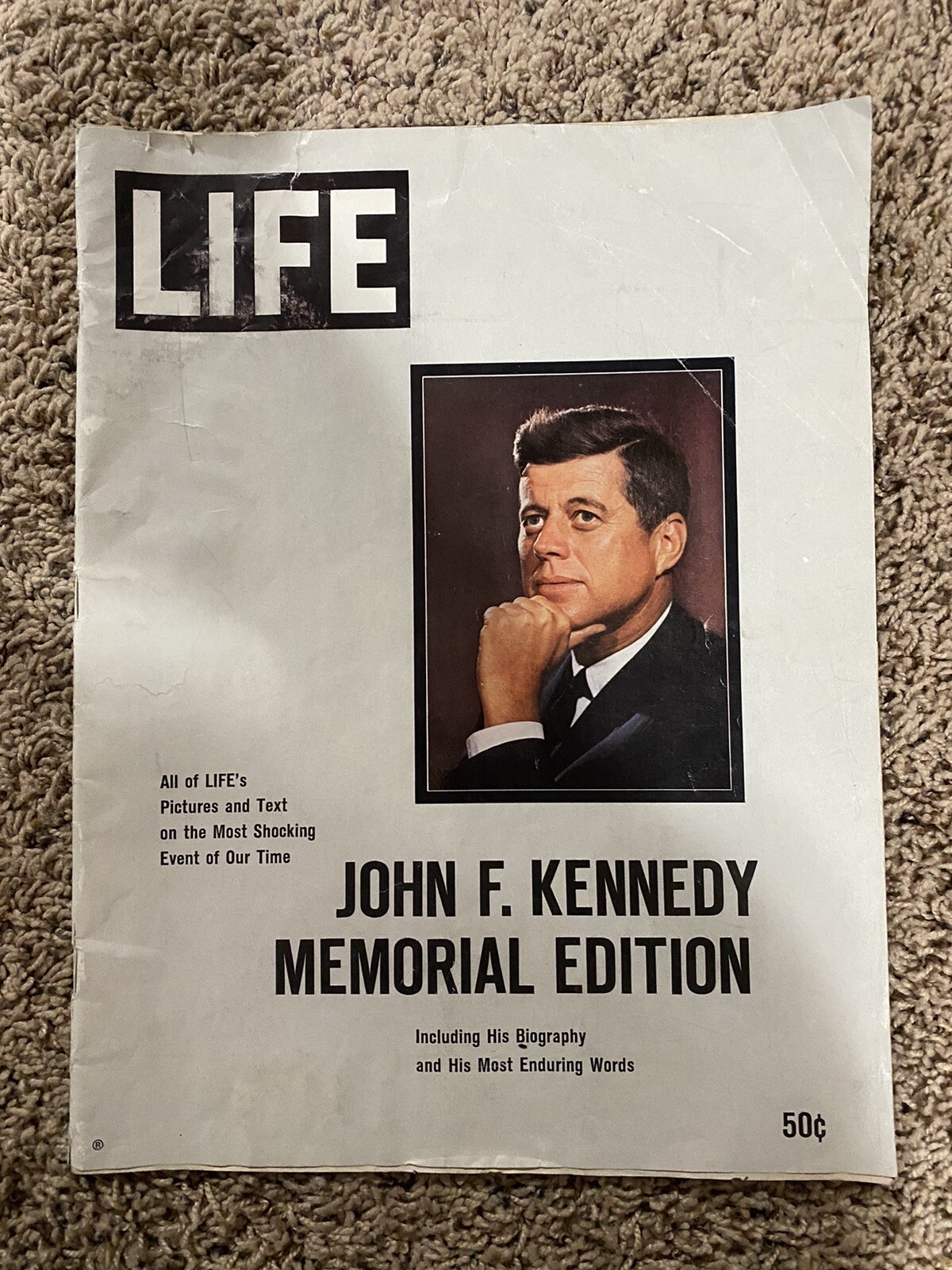 Vintage Life Memorial Edition John F. Kennedy 1963 Photographs 45 pages VG