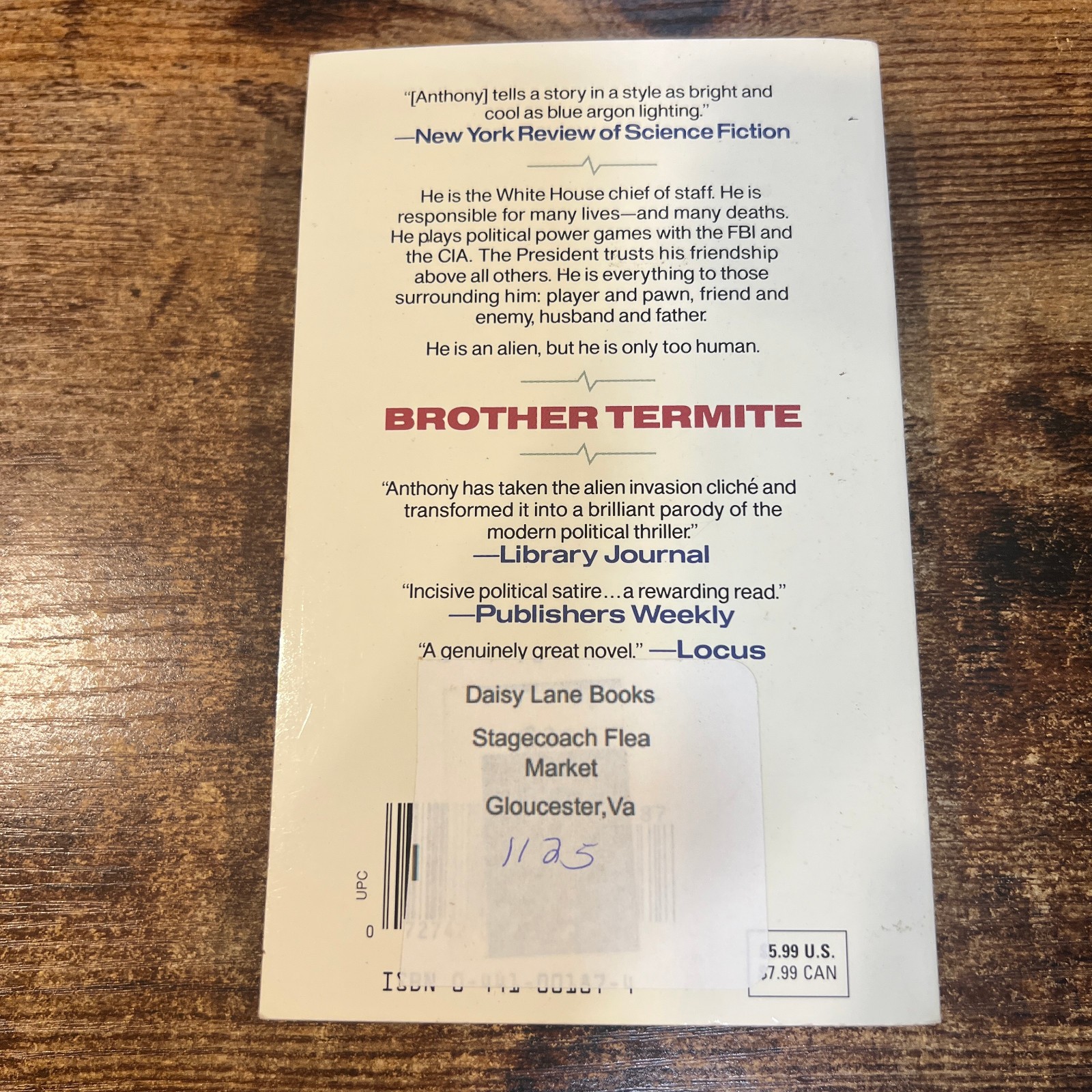 Brother Termite by Patricia Anthony 1992 Paperback Science Fiction Novel