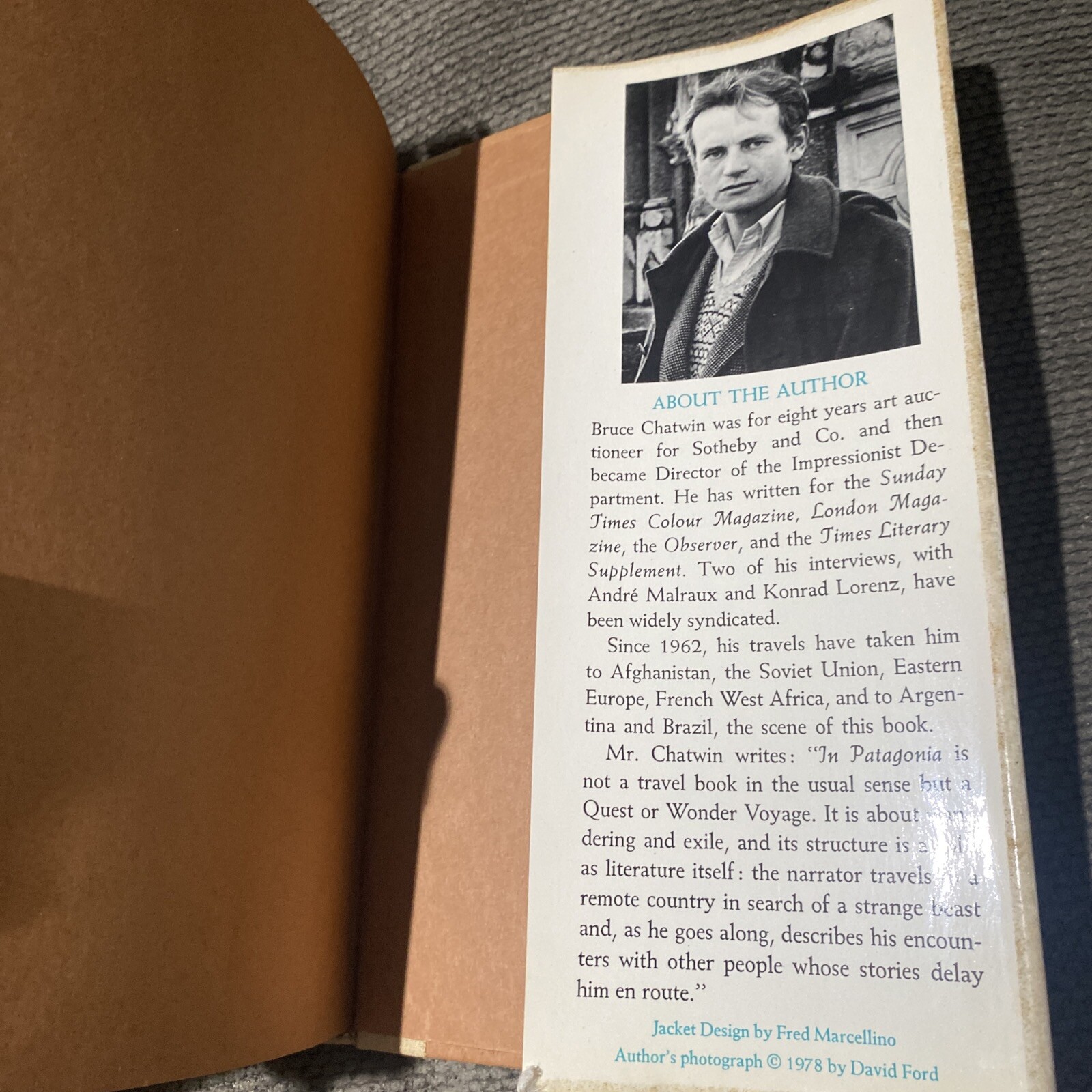 In Patagonia by Bruce Chatwin – First US Edition – Spine Cracked