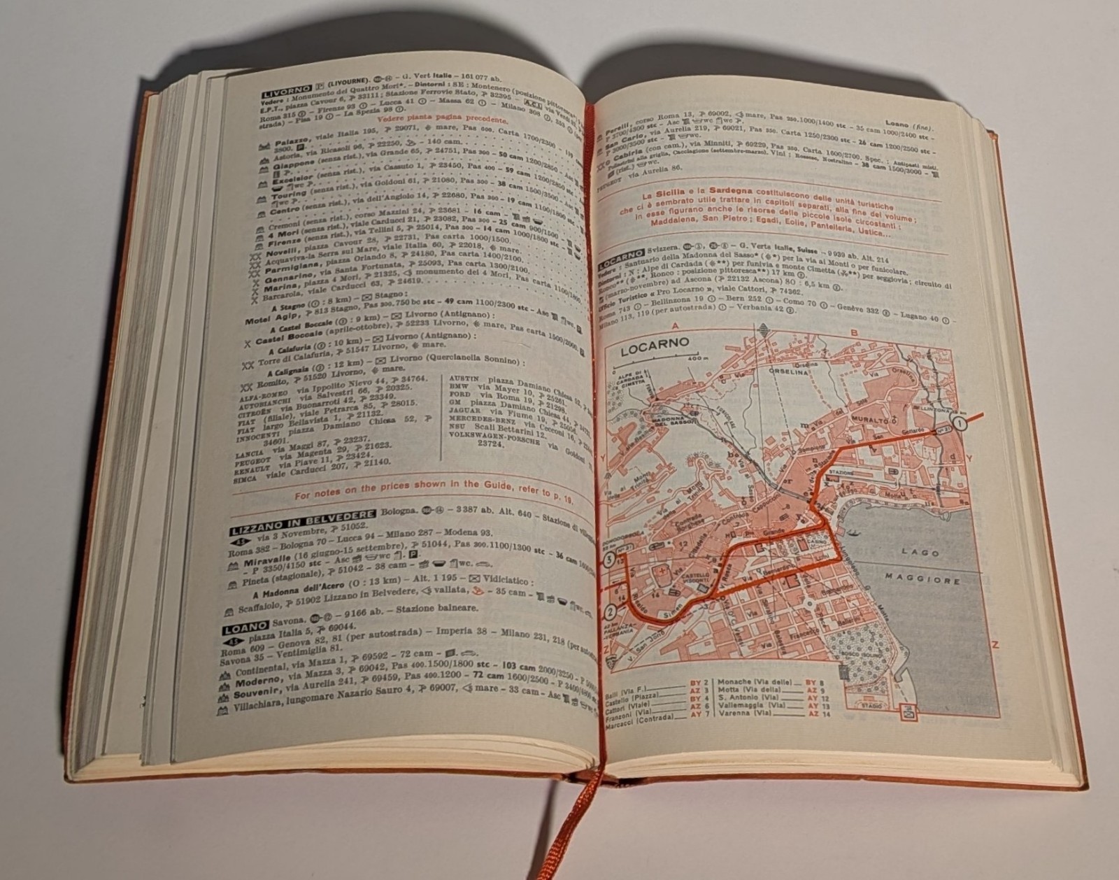 1964 Michelin Italia Guide — Italian Language Edition Vintage Travel Collectible