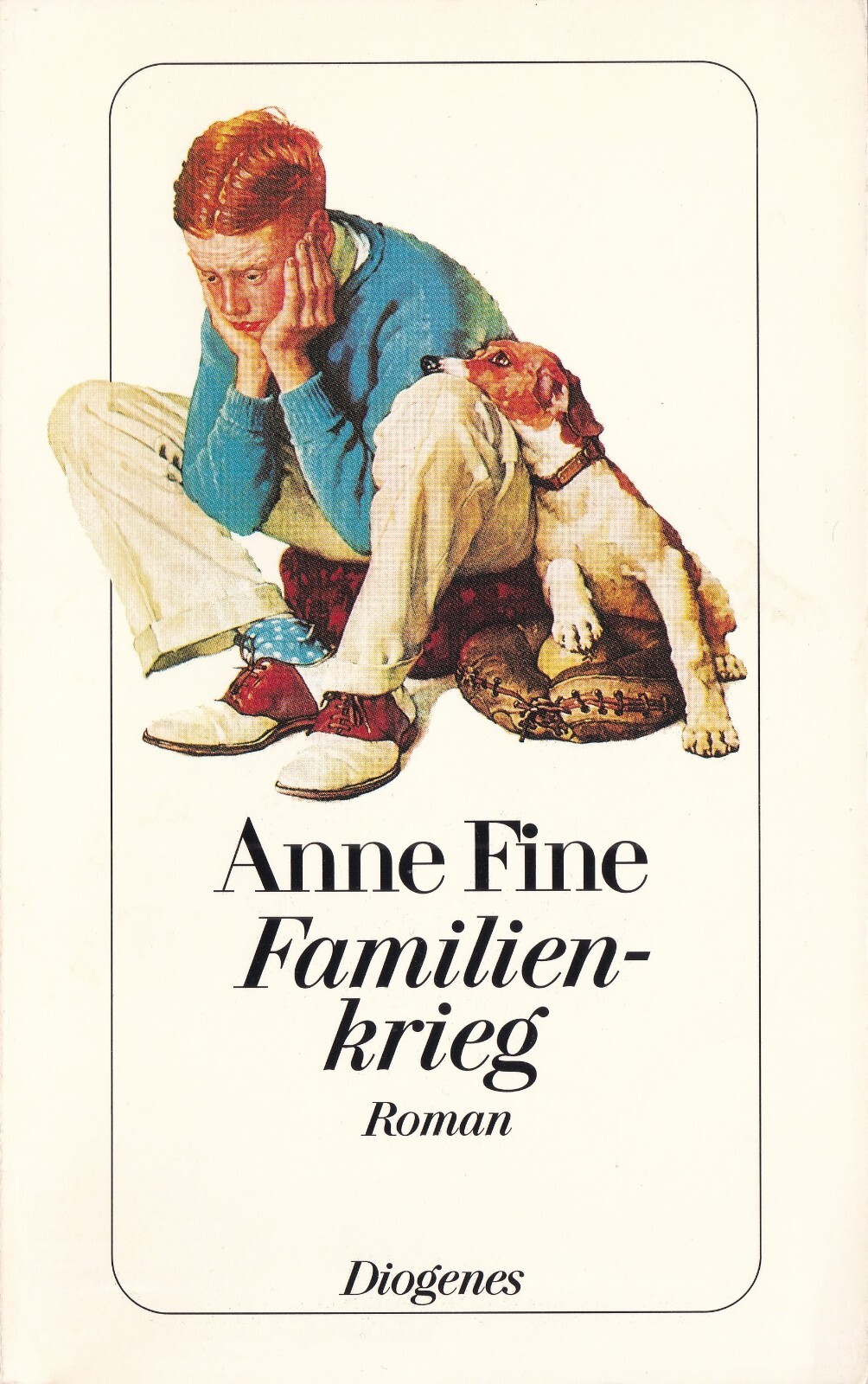 Anne Fine Familienkrieg, Roman, Diogenes, TB Erstausg, sehr gut erhalten