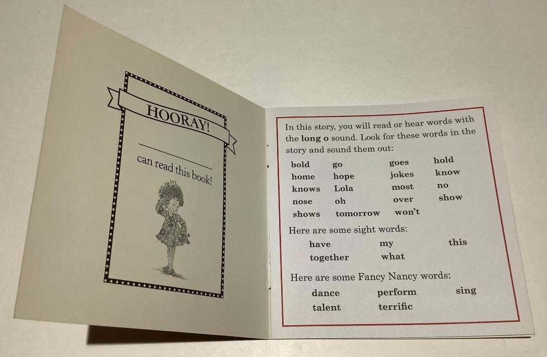 Set of 5 Fancy Nancy I can Read Phonics Paperback Books 8-12 2013