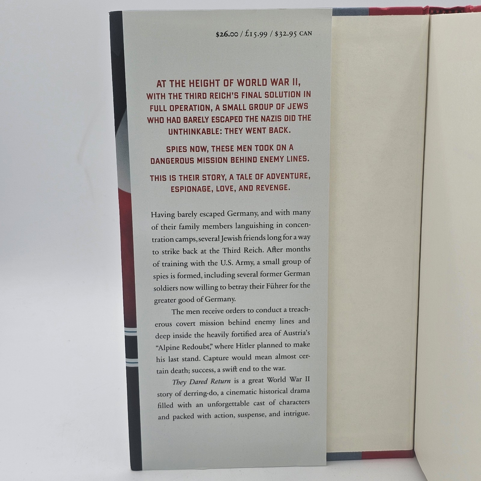They Dared Return O’Donnell 2009 HC w/DJ WWII Jewish Spies History