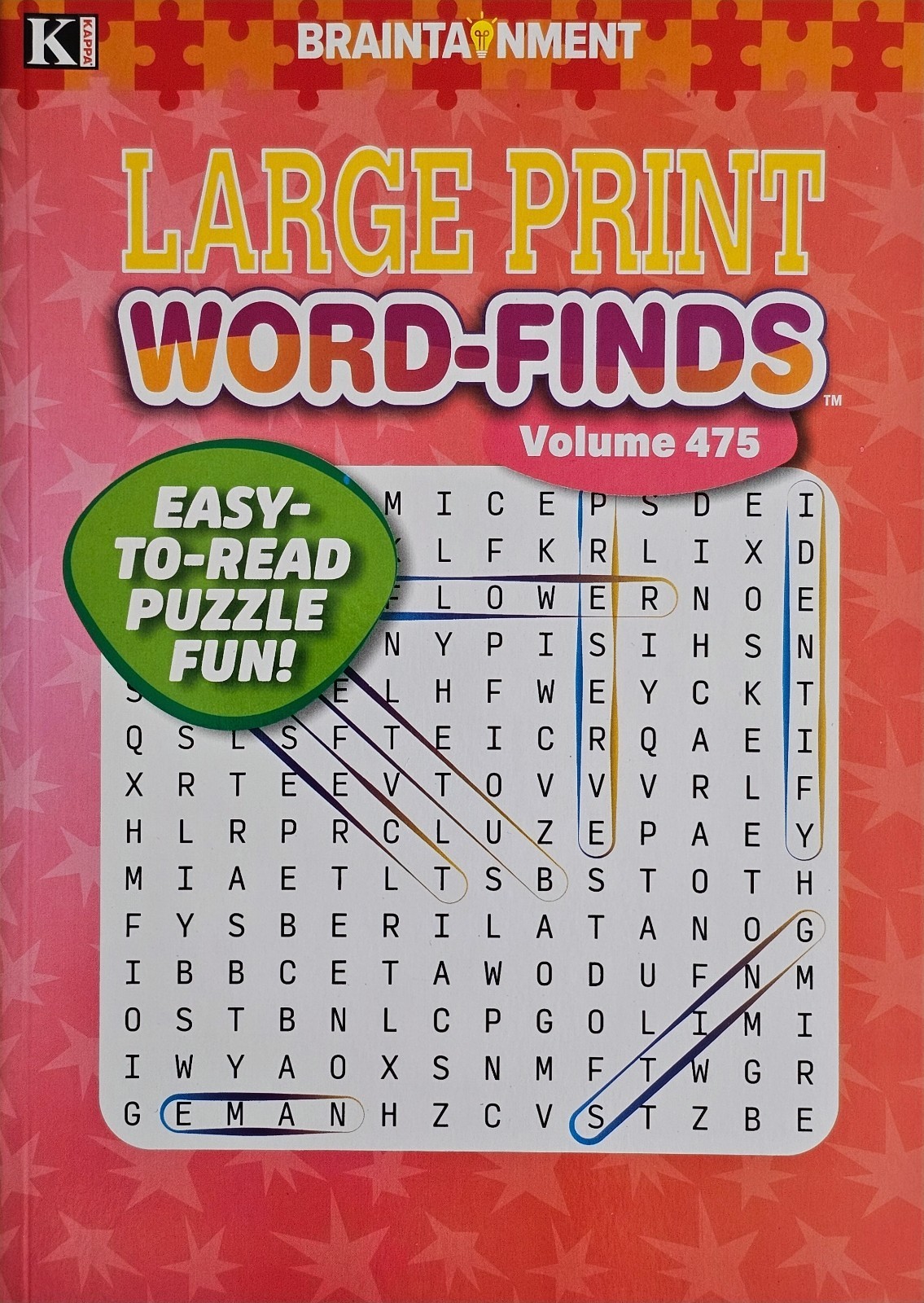 4 New Large Print Word-Finds Puzzle Books Kappa Games Vol #475-478 ~ Search,Hunt