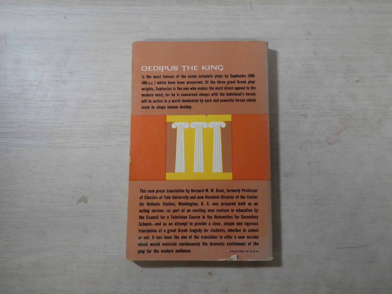 Oedipus The King Sophocles Paperback Washington Square Press 18th Print 1968