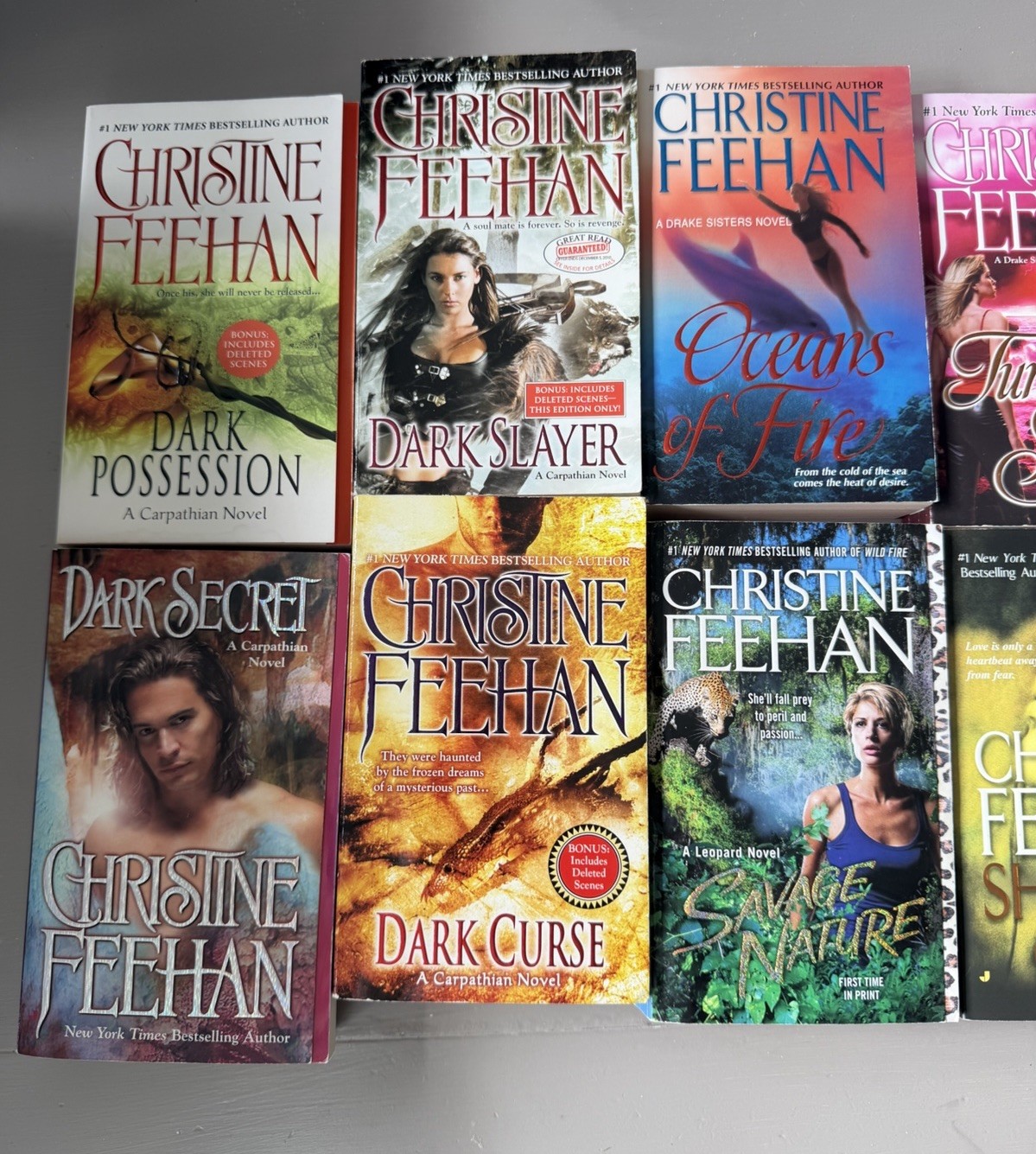 Lot of 9 Christine Feehan Paranormal Romance Paperback Free Shipping