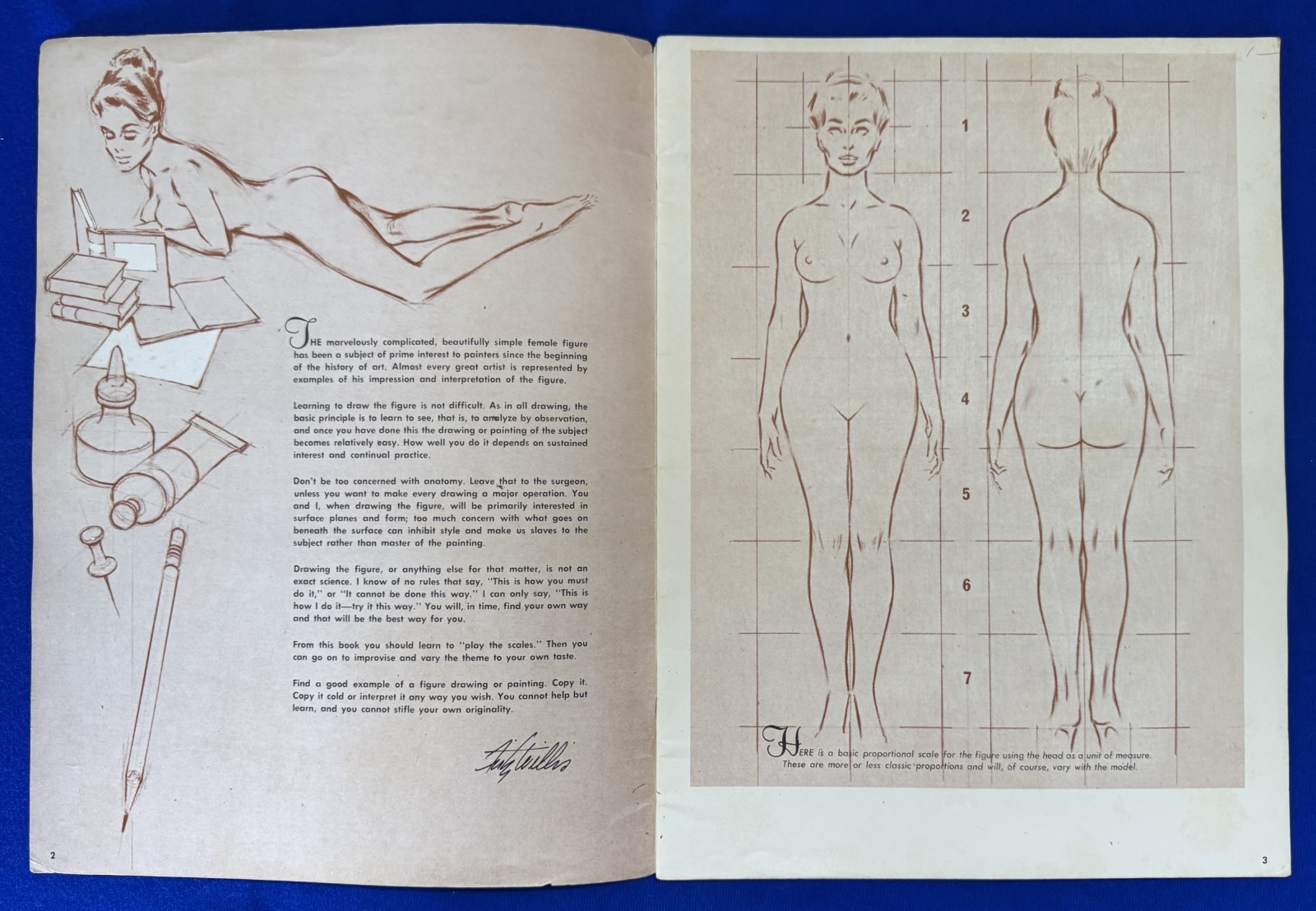 Vintage The Nude by Fritz Willis-Drawing & Painting -Walter T. Foster Art Series