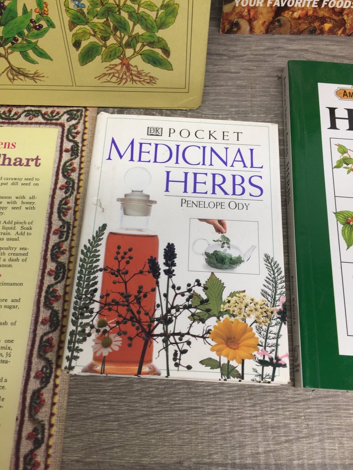 Herbs & Herbal Book lot Gardens Growing Drying Using Herbs Gardening Cookbook