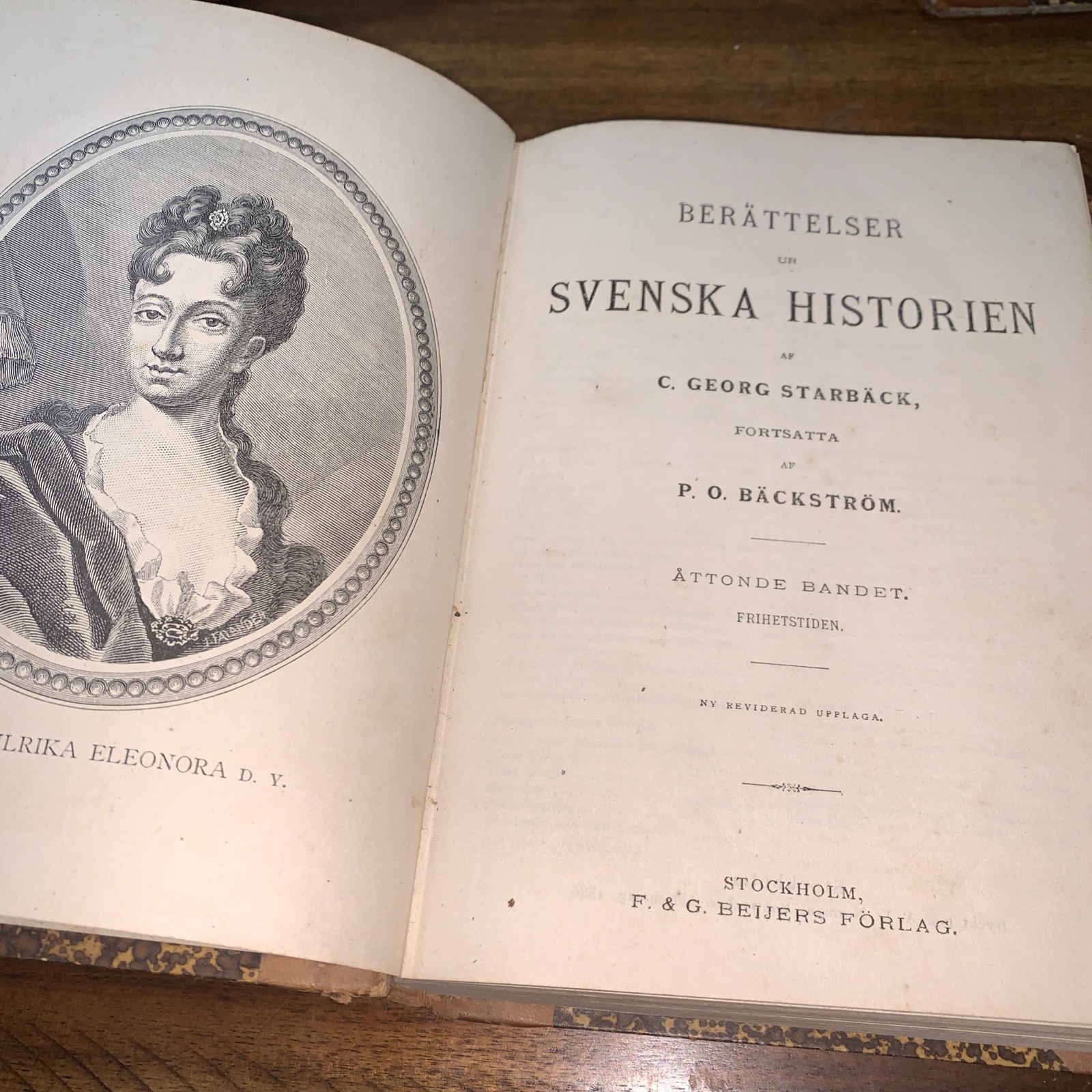 History of Sweden -Georg Starbac 1886 F&G Beijers Firlag Stolholm