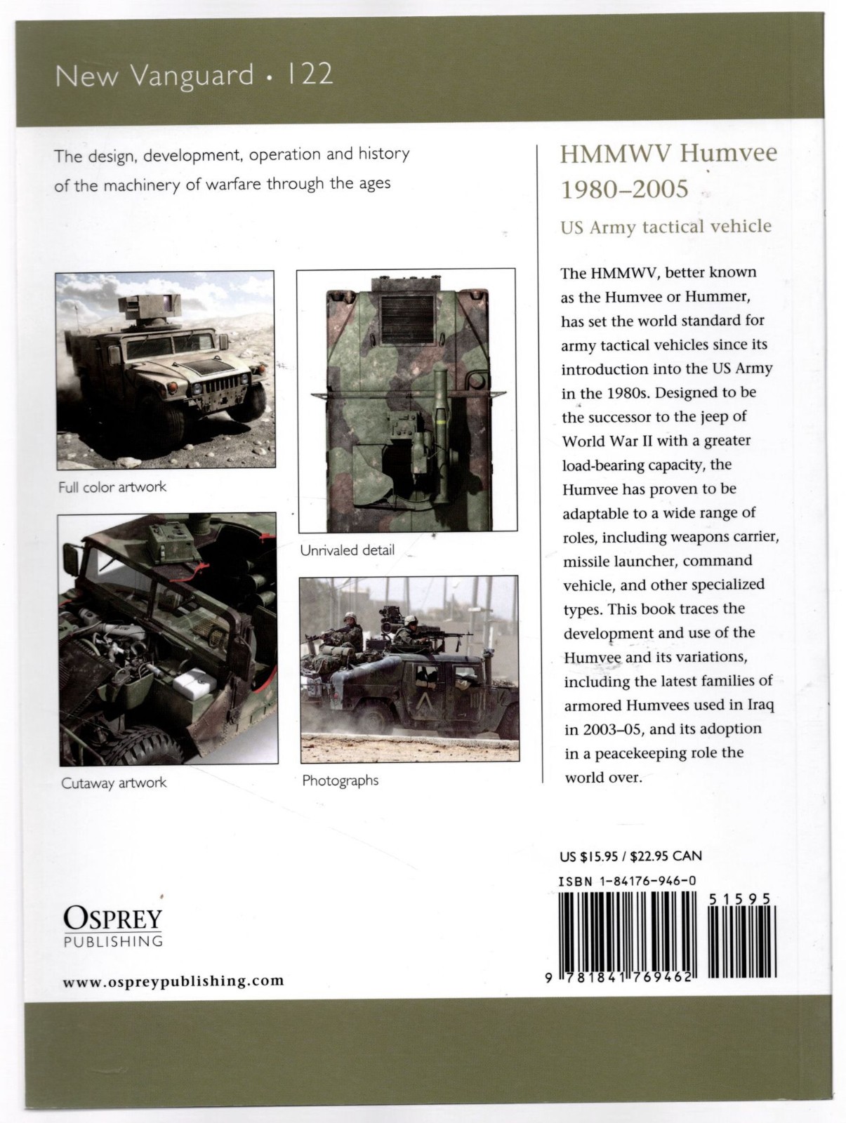 HMMWV Humvee 1980-2005: US Army Tactical Vehicle, Osprey New Vanguard Ser. 122