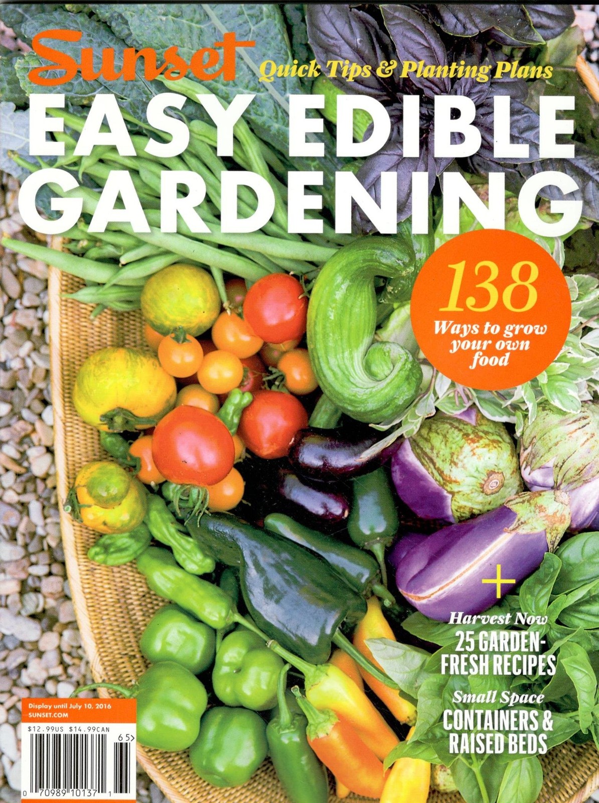 Sunset Magazine Easy Edible Gardens 2016