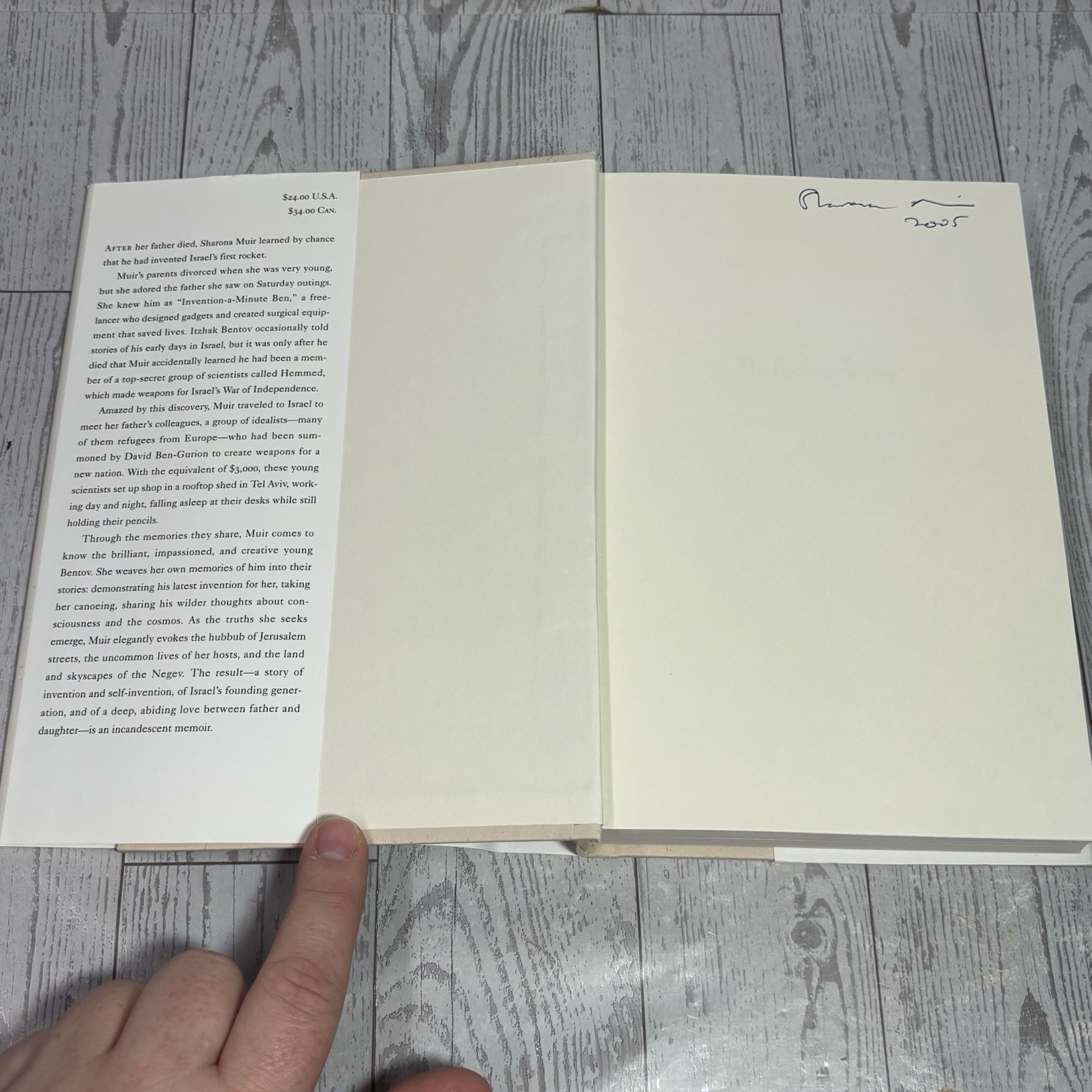 Signed First Edition 2005 The Book of Telling Sharona Muir HC/DJ Itzhak Bentov