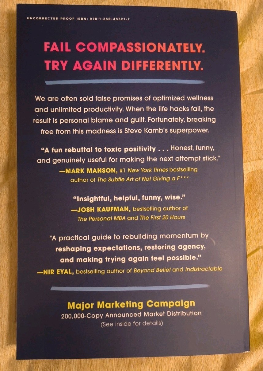 How to Try Again An Approachable Guide Navigating Steve Kamb NEW ARC Paperback
