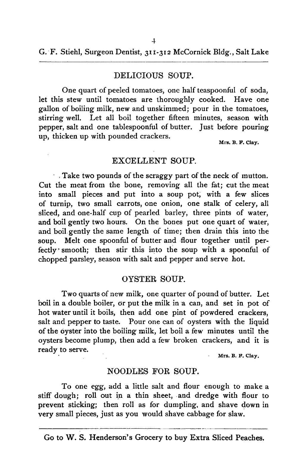 1905 Practical High Altitude Vintage Cook Book 75 Pages