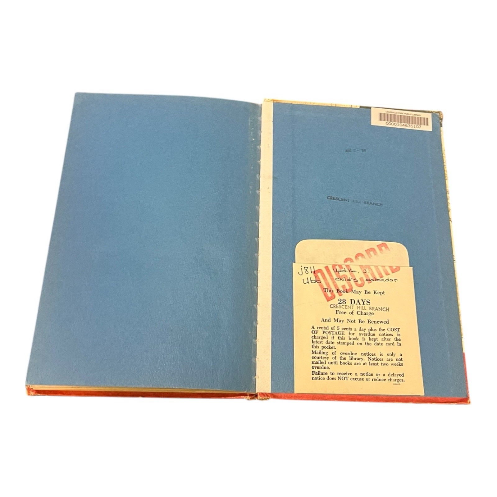 A CHILD’S CALENDAR By John Updike & Nancy Ekholm Burkert – Hardcover Ex Library