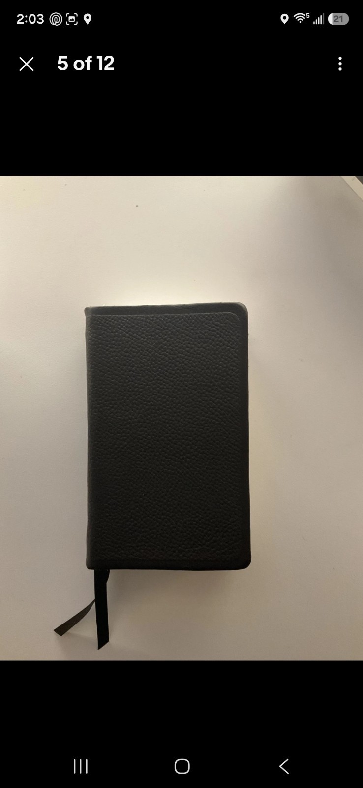 Crossway ESV Pocket Bible Leather Bound Buffalo Leather Deep Brown