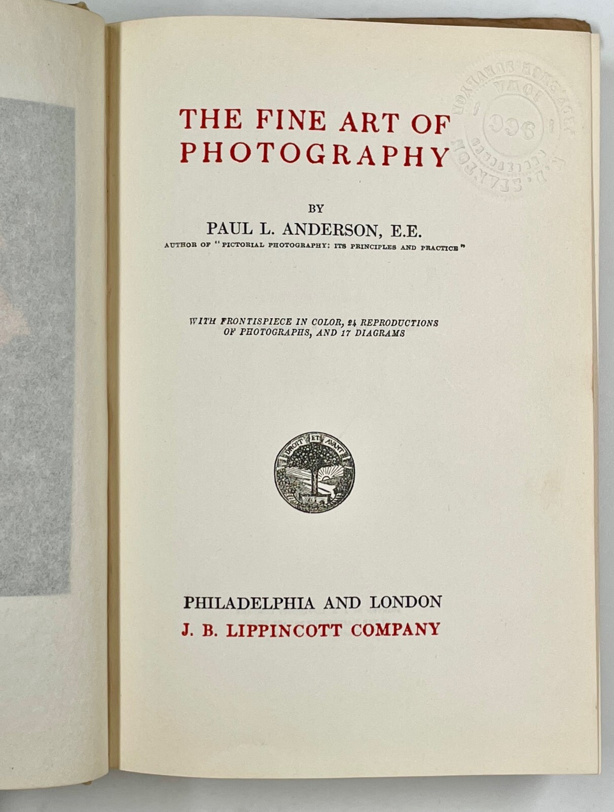 The Fine Art of Photography by Paul Anderson, 1919