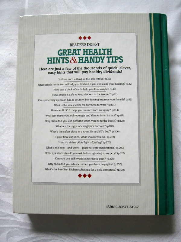 Great Health Hints and Handy Tips. Readers Digest Hardcover Brand new