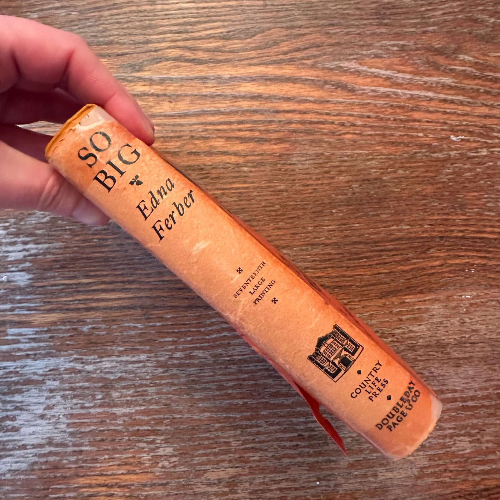 So Big by Edna Ferber 1924 17th Printing Hardcover W Dust Jacket GOOD