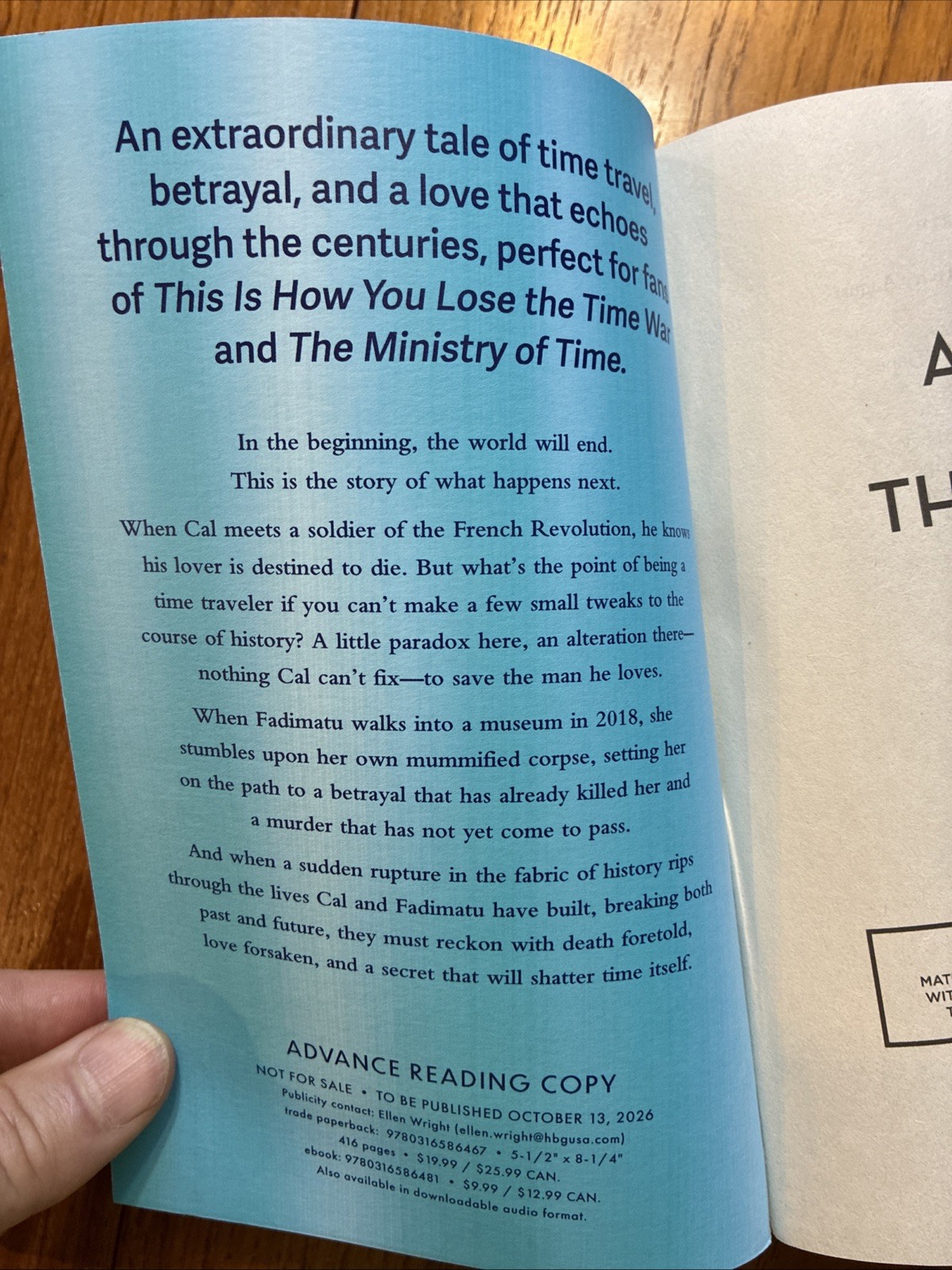 As We Fall Through Time by Claire North ARC Oct release