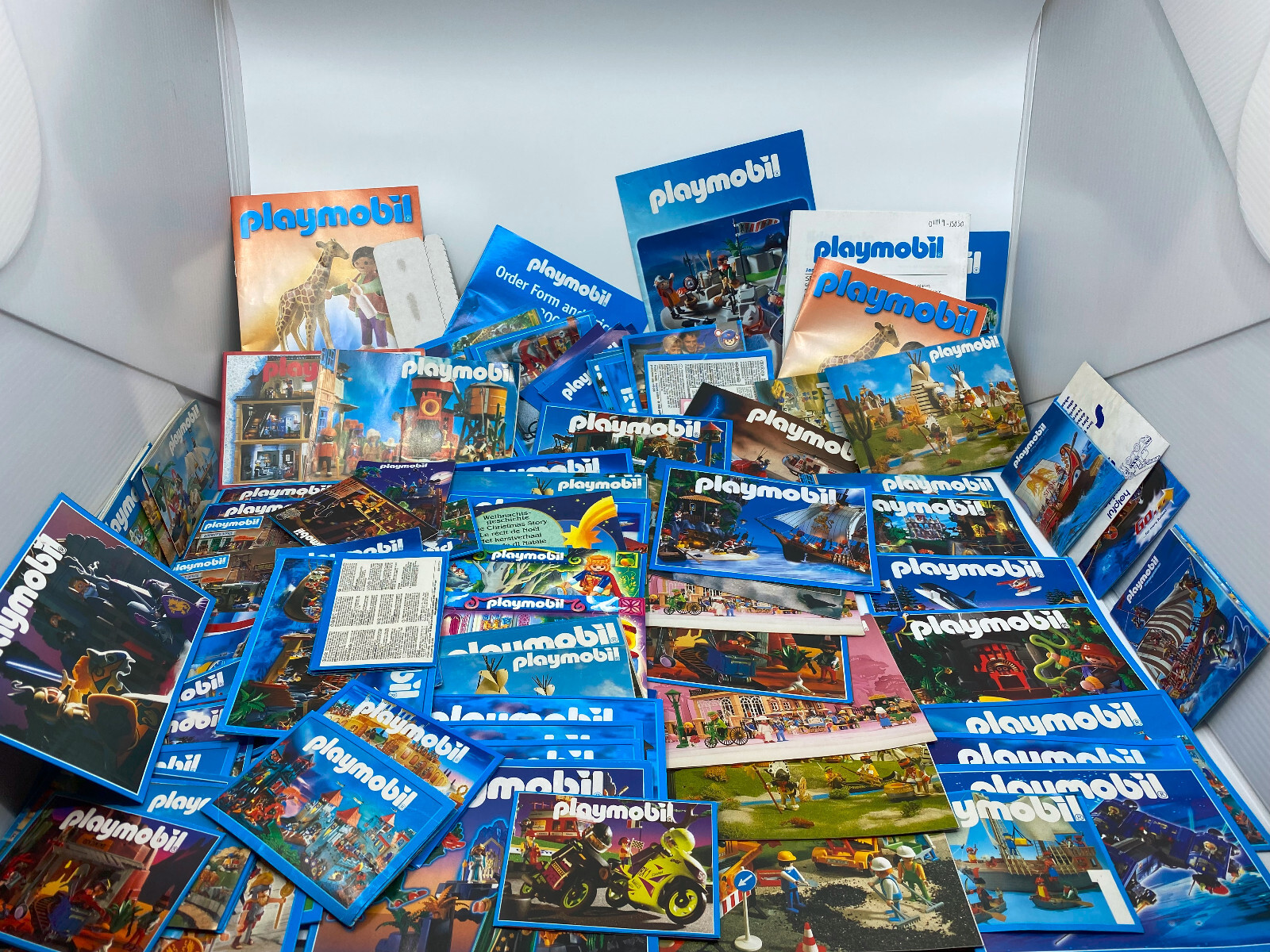 Huge lot of 1990s & 2000s Playmobil Flyers Mini-Catalogs Mailers Small Pamphlets