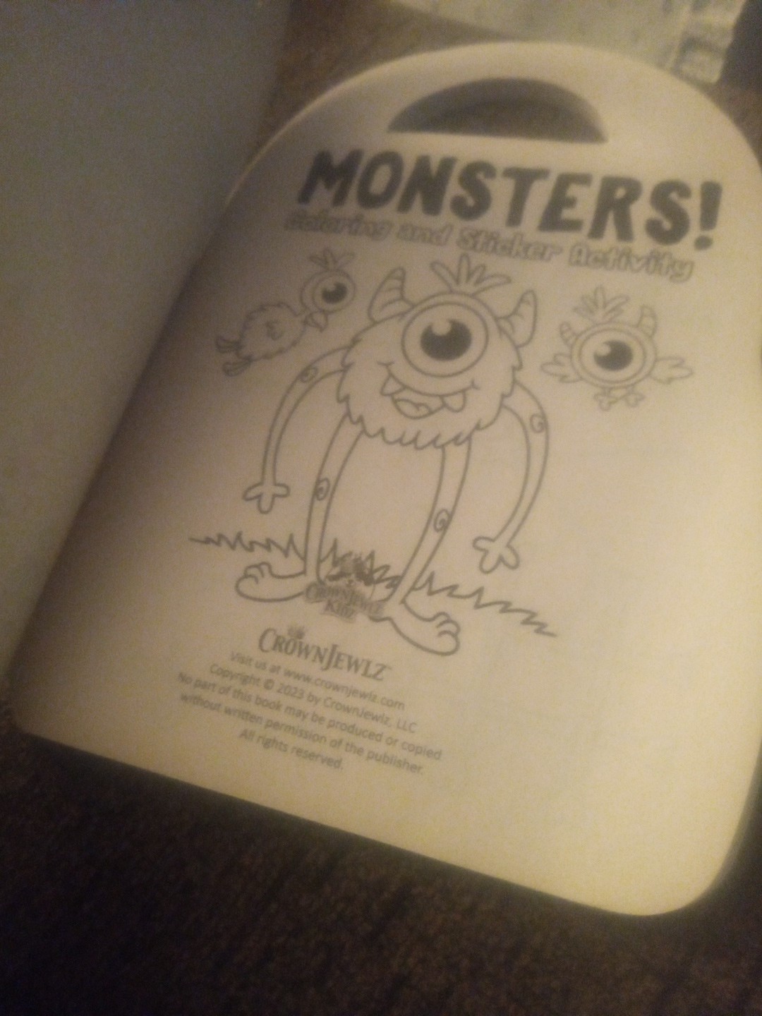 ‘Monsters!’ Coloring and Sticker Activity Book – Includes Stickers