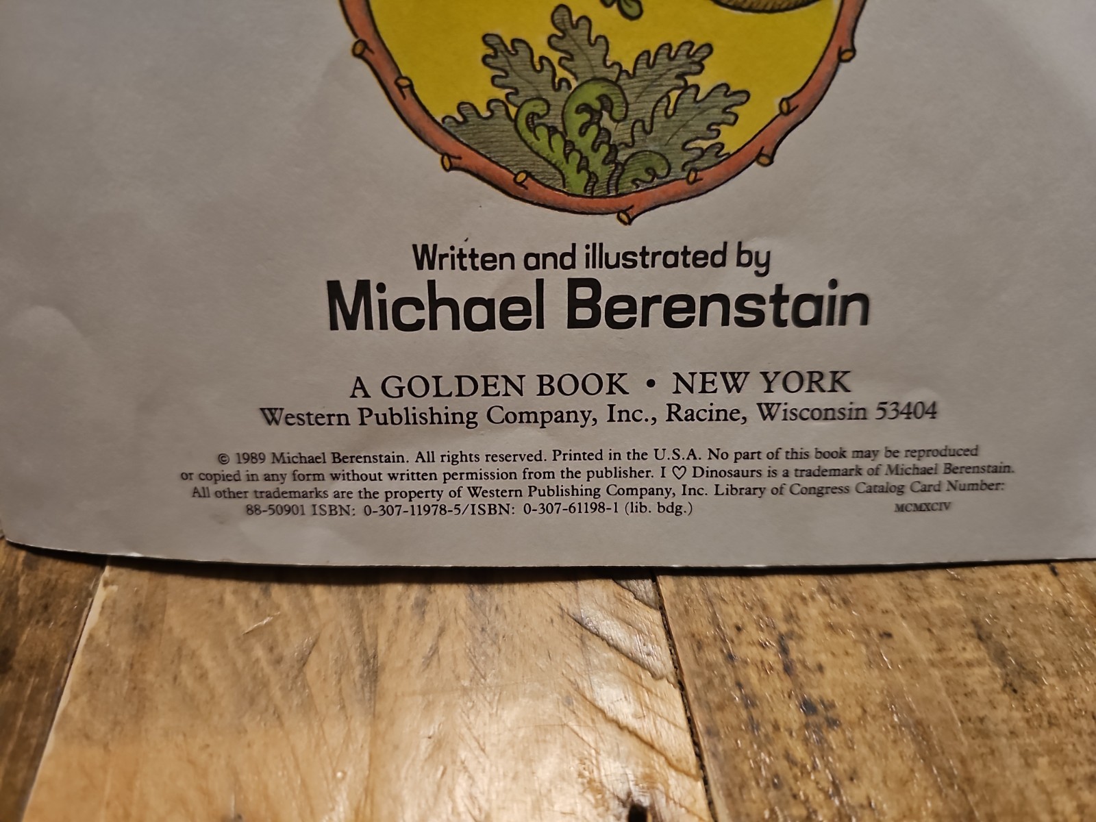 Golden Book The Spike-Tailed Dinosaur Stegosaurus by Michael Berenstain (1989)