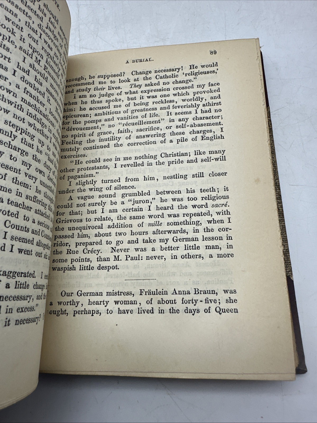 Charlotte Bronte Villette Vol I-II Victorian Cloth Antique Book Set (31-8)
