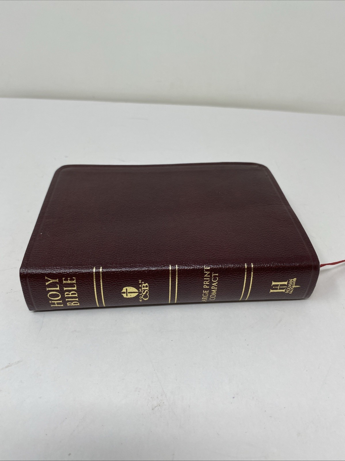 HCSB Large Print Compact Bible • Burgundy Bonded Leather (2005, Holman)