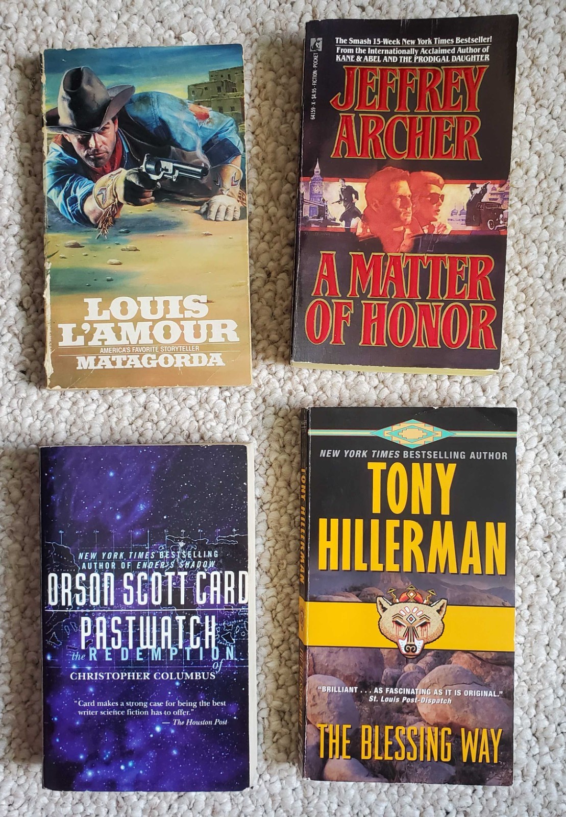 Fiction Paperback Book Lot Orson Scott Card Tony Hillerman Louis L’Amour Archer