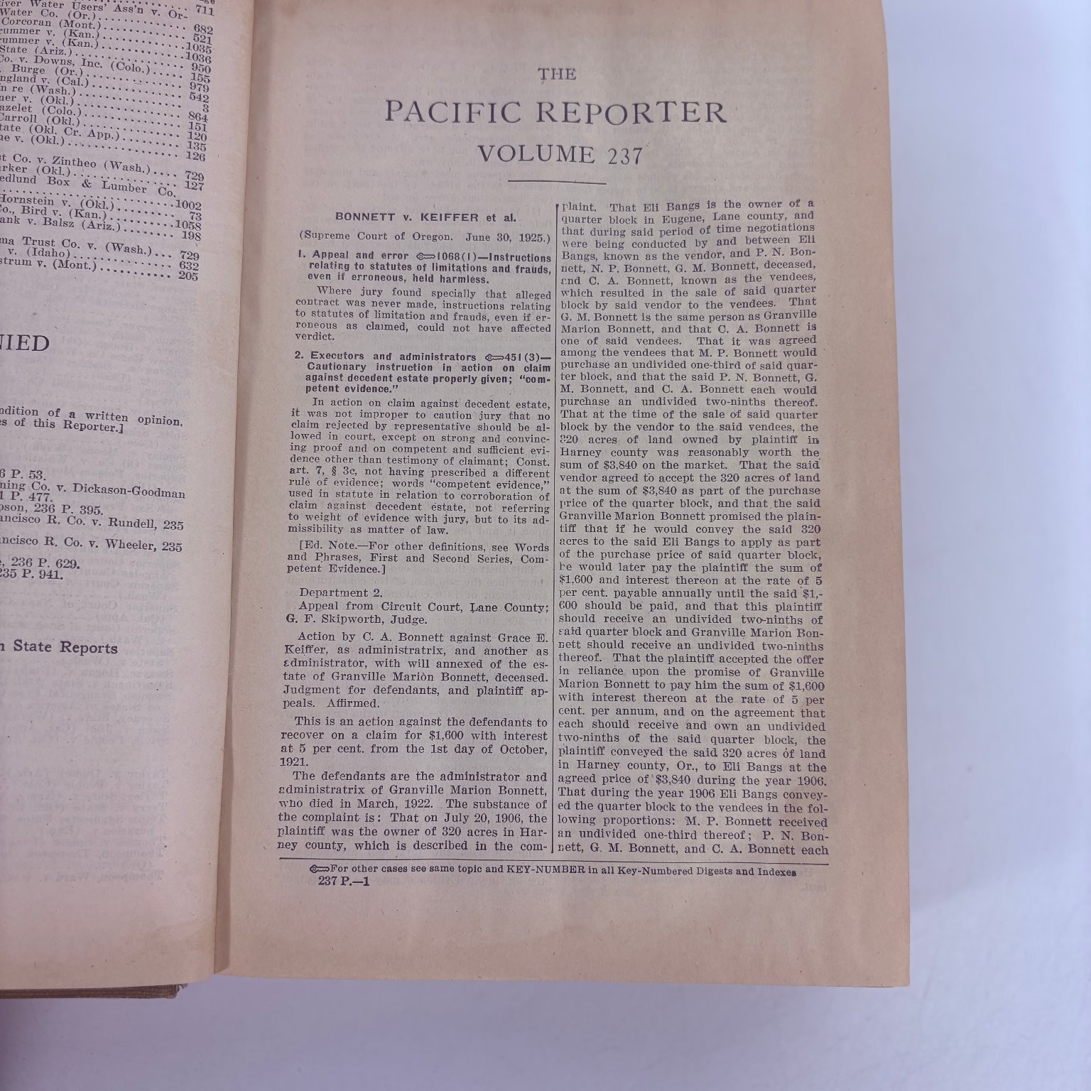 Antique Book Lot Pacific Reporter Vol 237 251 West Publishing 1927 Law Case