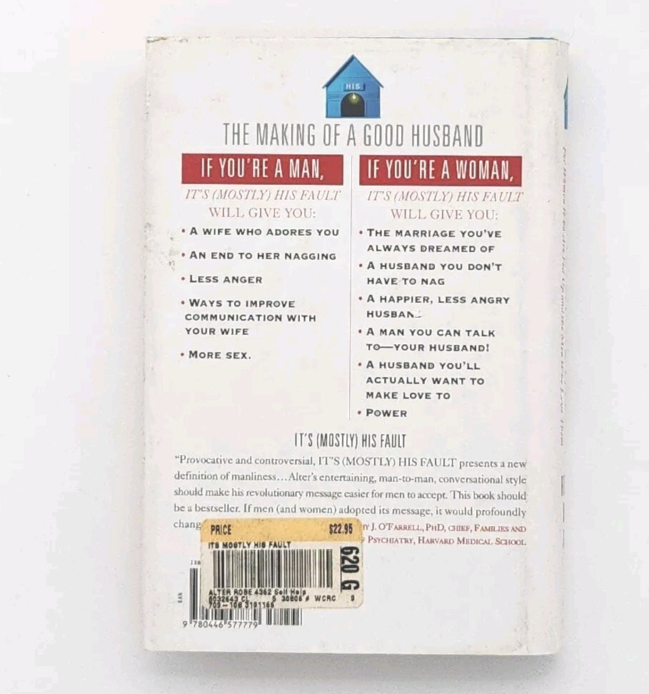 It’s (Mostly) His Fault by Robert Mark Alter FIRST EDITION Hardcover Book 2006