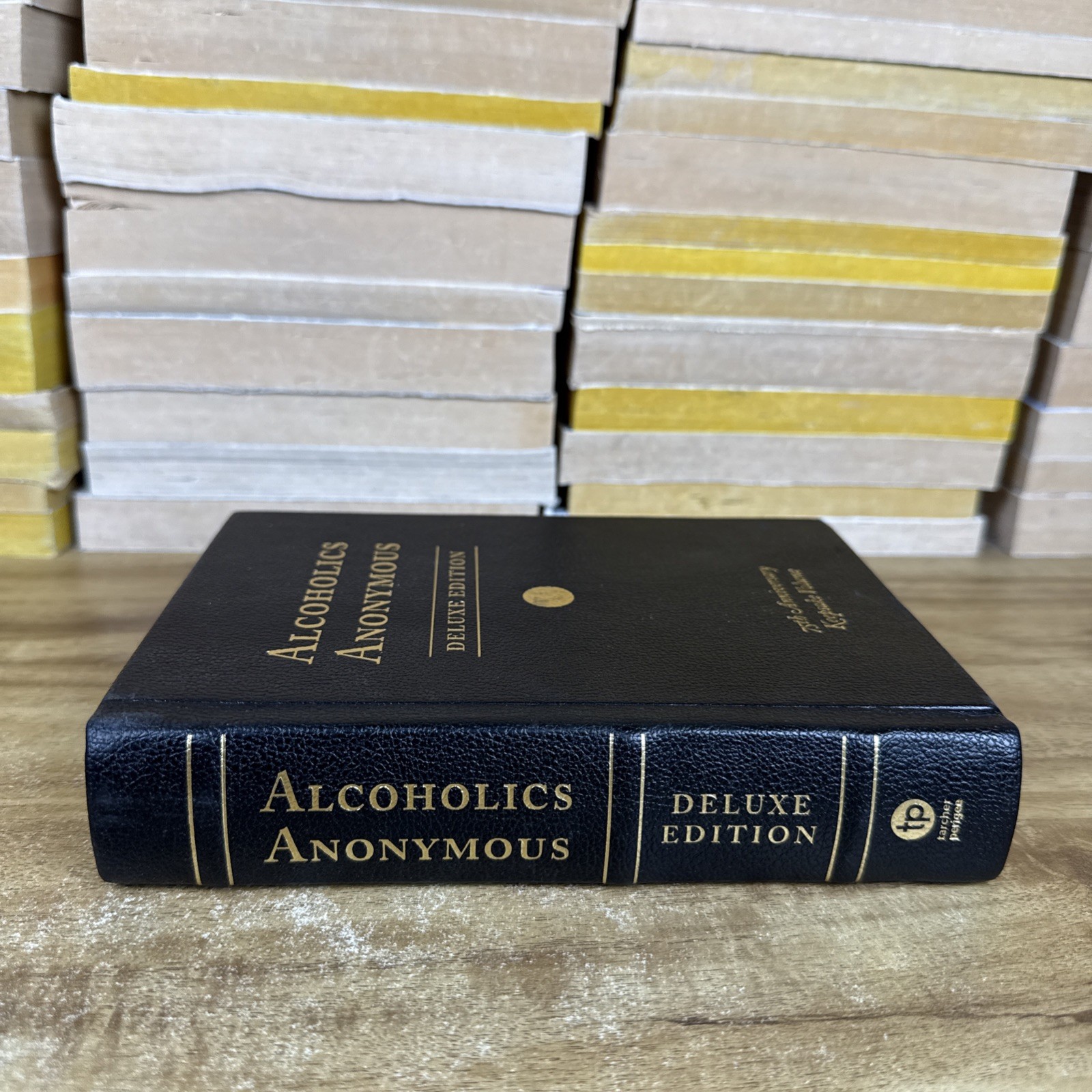 ALCOHOLICS ANONYMOUS 75th Anniversary Deluxe Vegan Leather Bound Bill Wilson New
