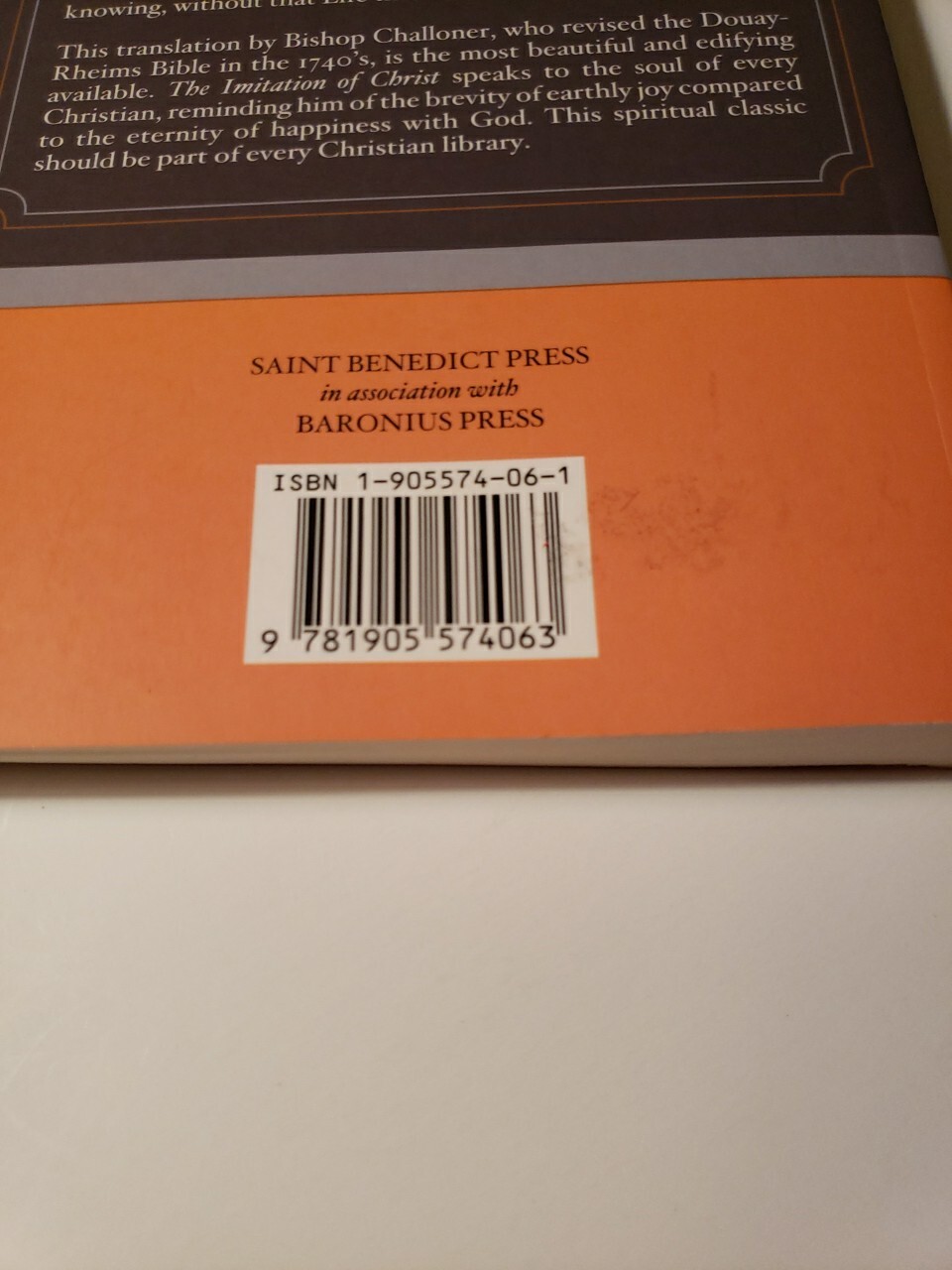 THE IMITATION OF CHRIST By Thomas A Kempis 2006 Paperback Book