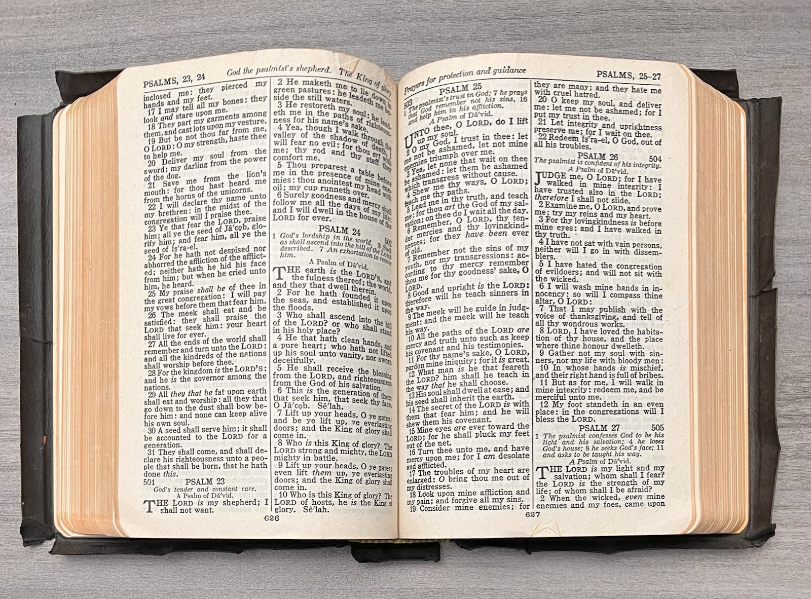 Handsize 1945 National Bible Press; Self Pronouncing KJV Study Helps; Color Maps