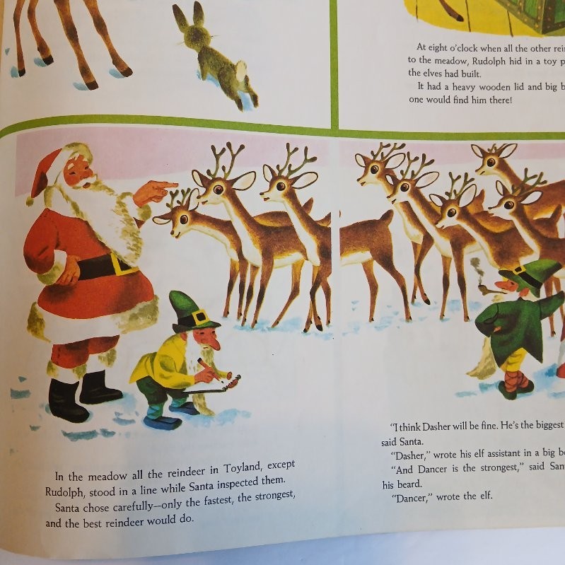 Vintage Uncut Pages-Golden Press Book 6 Christmas Stories Frosty, Rudolph & More
